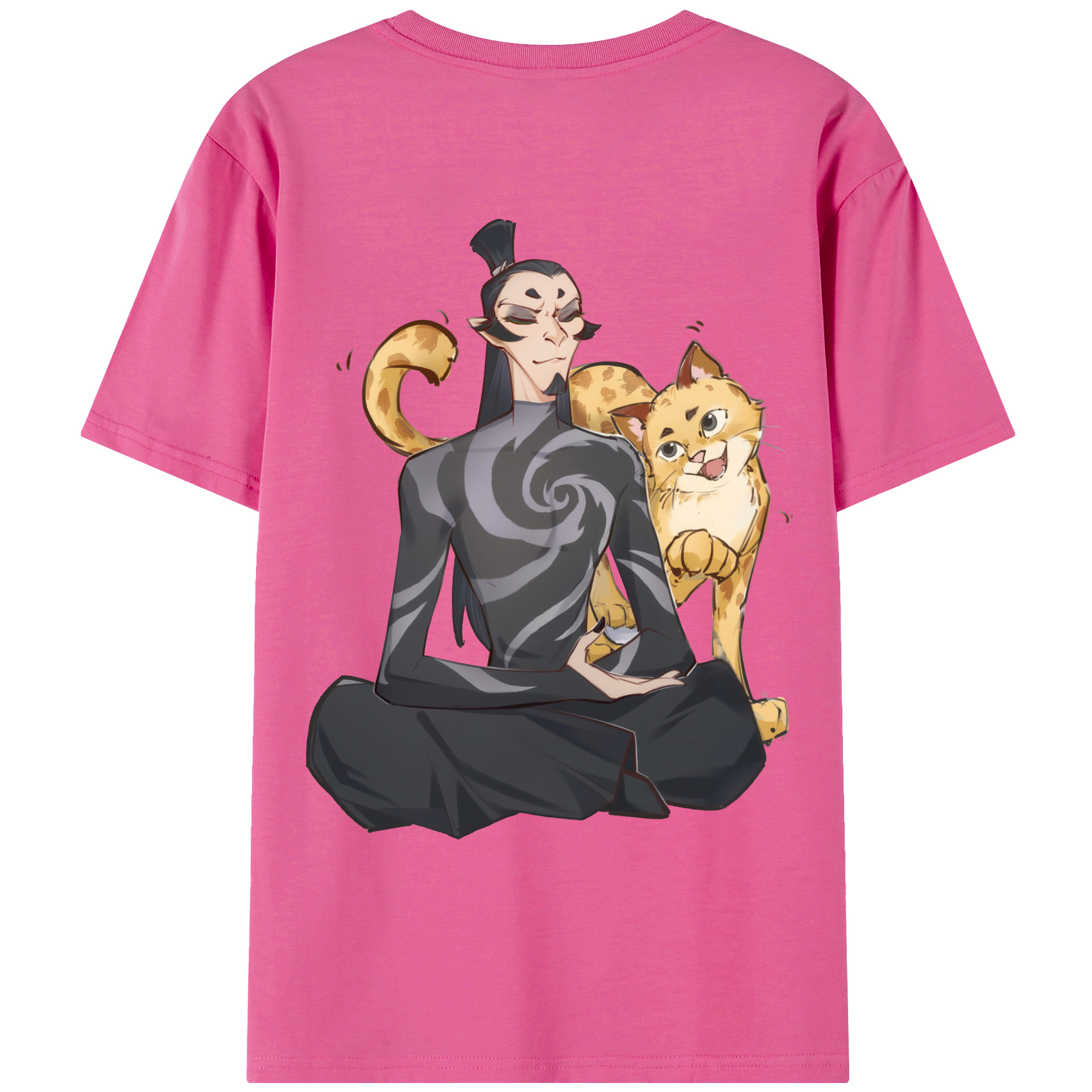 （画像用） Ne Zha 2 ナタ 魔童の大暴れ レディース半袖Tシャツ(バックプリント)