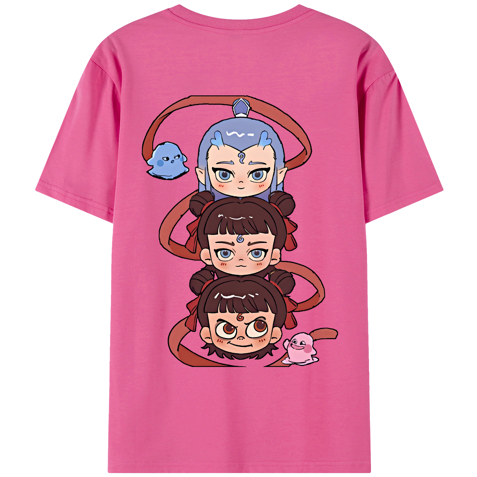 （画像用） Ne Zha 2 ナタ 魔童の大暴れ レディース半袖Tシャツ(バックプリント)