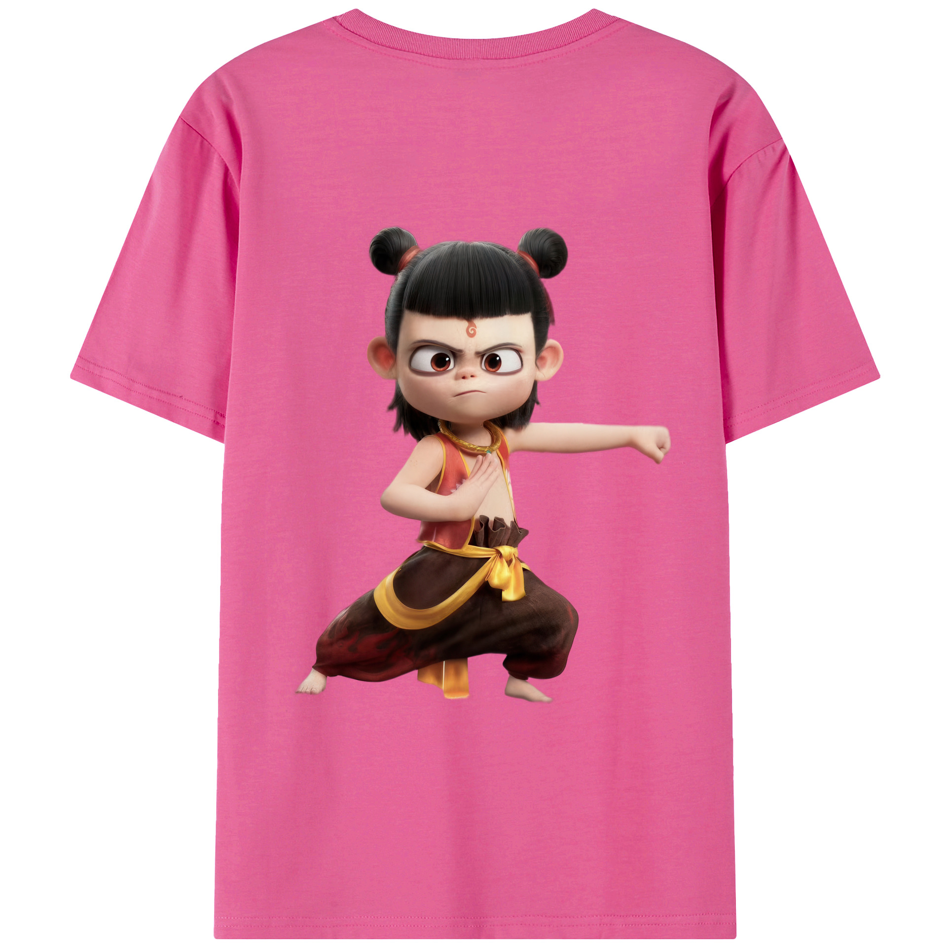 （画像用） Ne Zha 2 ナタ 魔童の大暴れ レディース半袖Tシャツ(バックプリント)