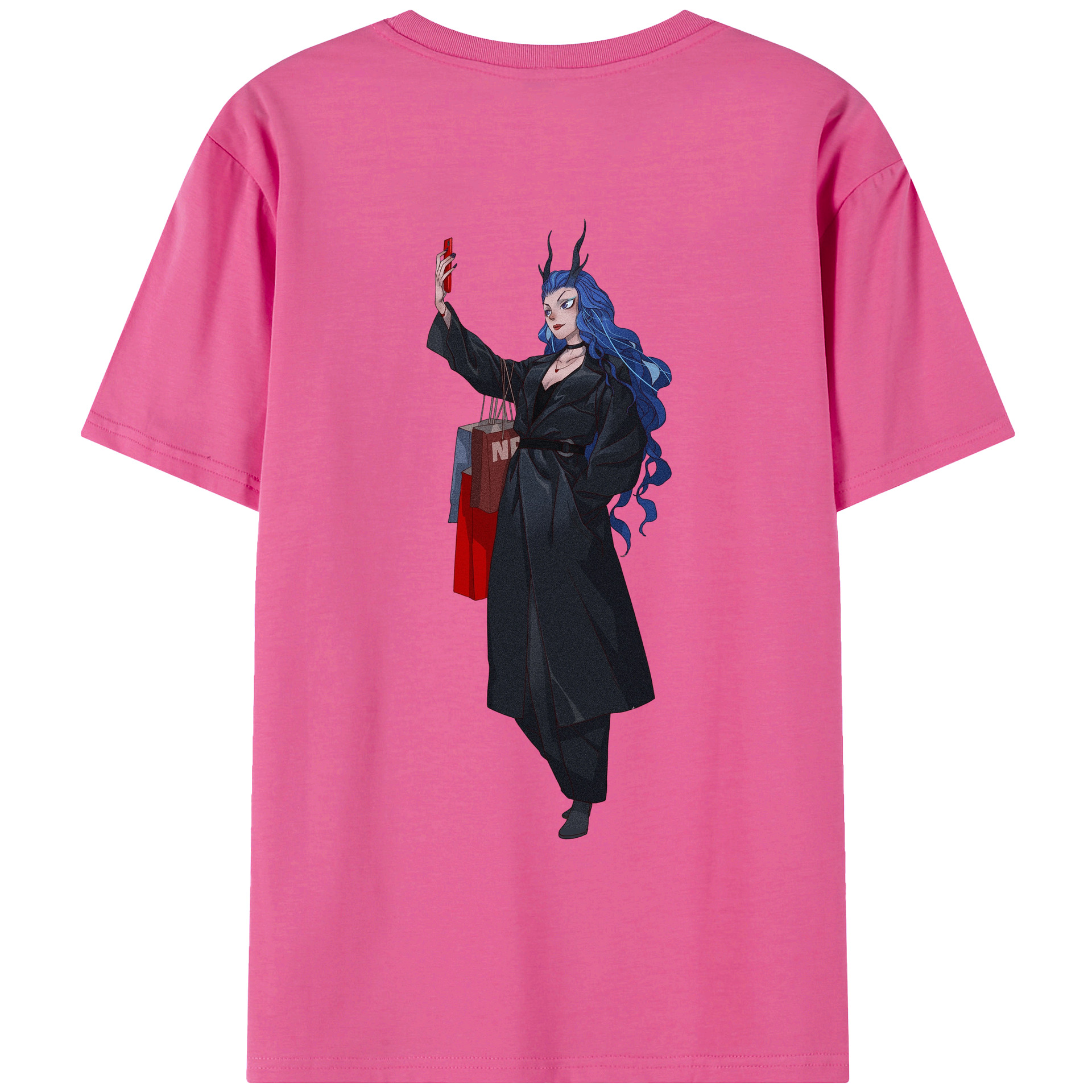 （画像用） Ne Zha 2 ナタ 魔童の大暴れ レディース半袖Tシャツ(バックプリント)