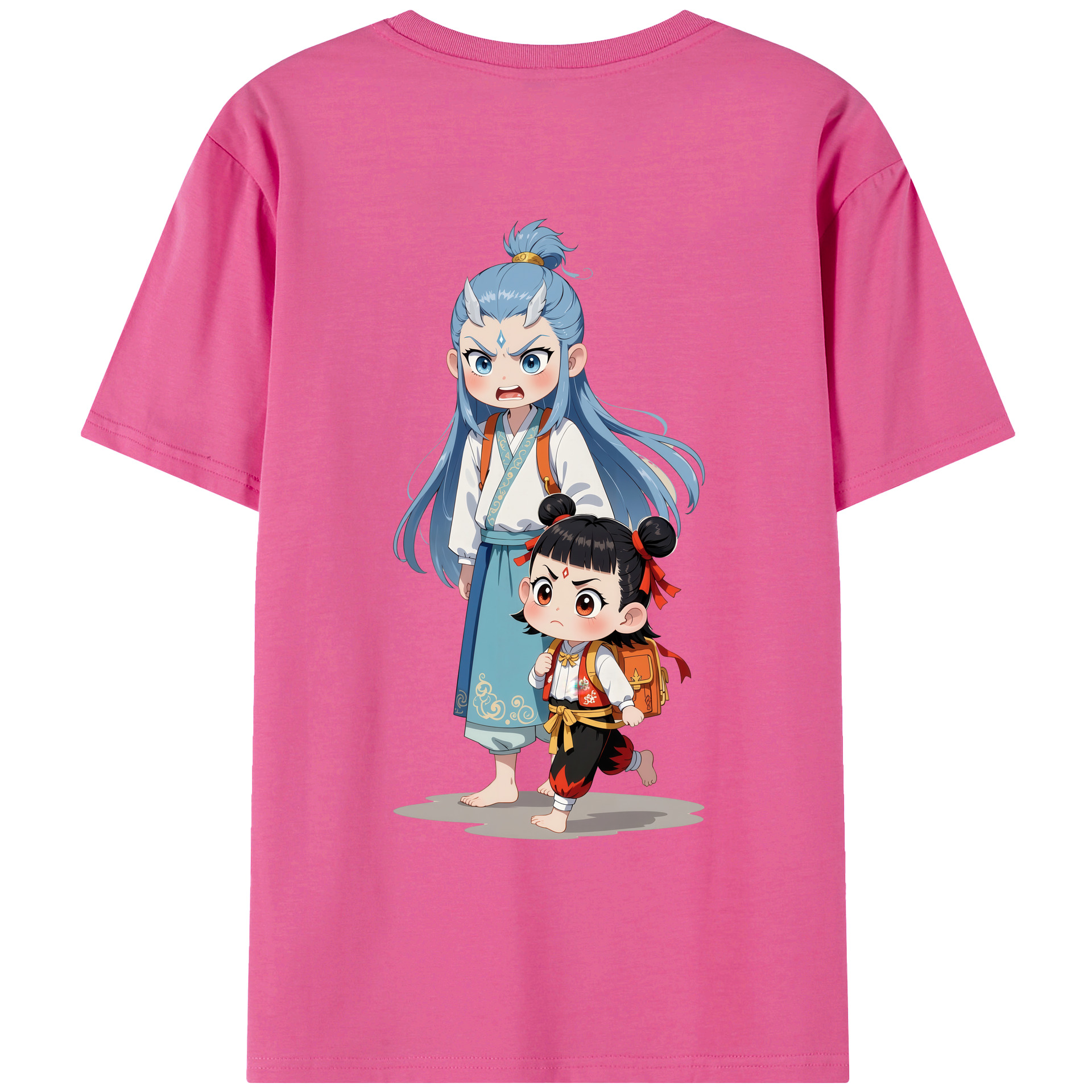 （画像用） Ne Zha 2 ナタ 魔童の大暴れ レディース半袖Tシャツ(バックプリント)