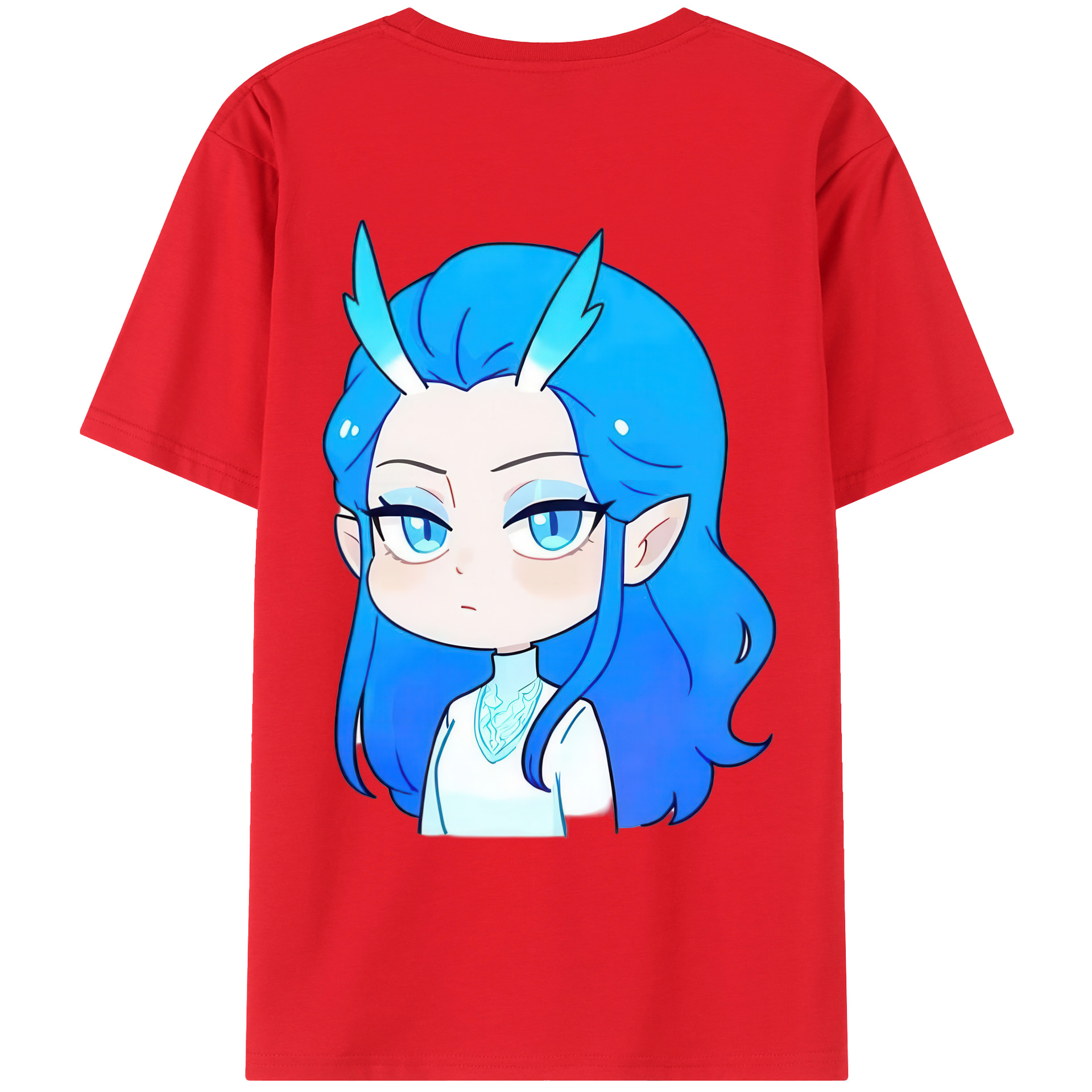 （画像用） Ne Zha 2 ナタ 魔童の大暴れ レディース半袖Tシャツ(バックプリント)