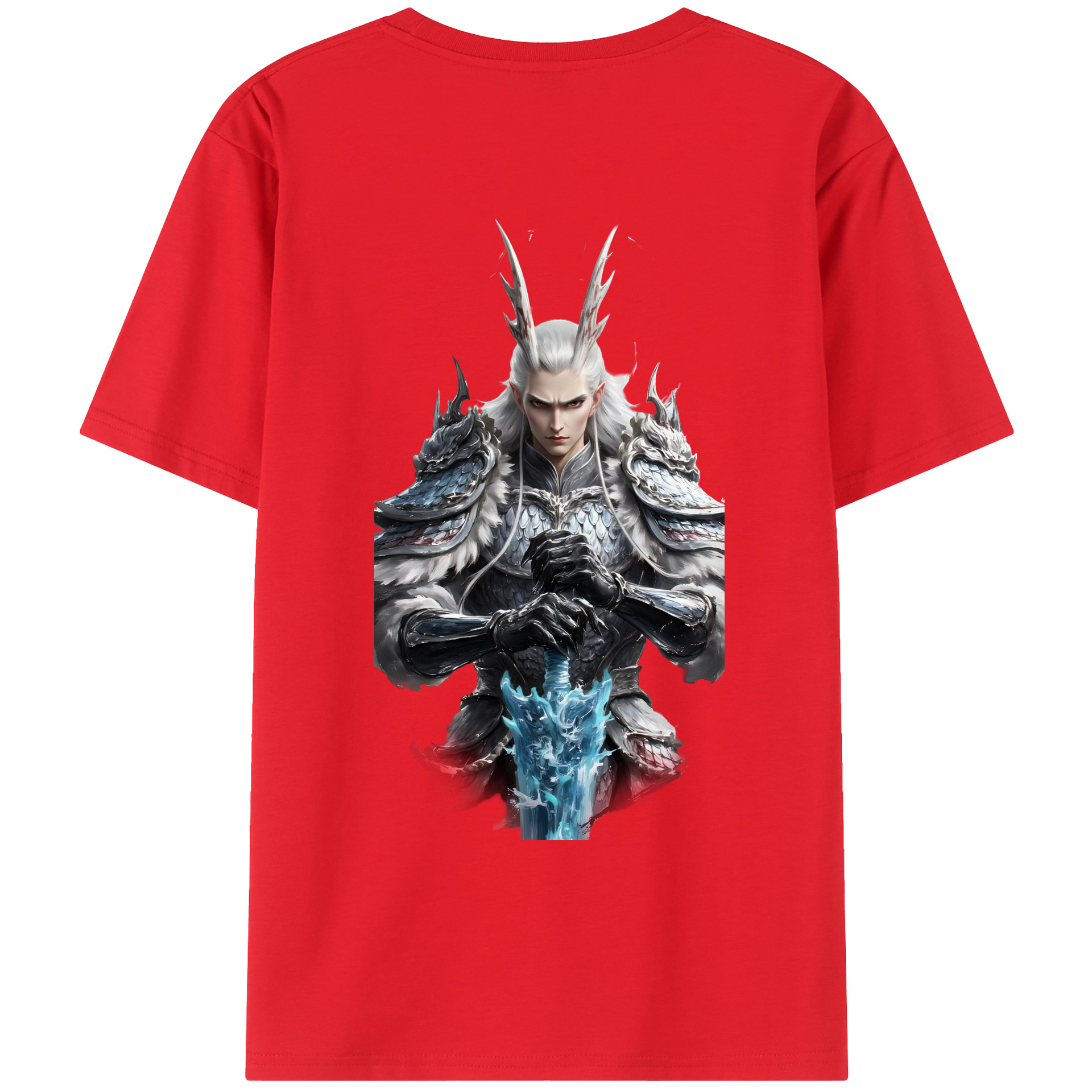 （画像用） Ne Zha 2 ナタ 魔童の大暴れ レディース半袖Tシャツ(バックプリント)