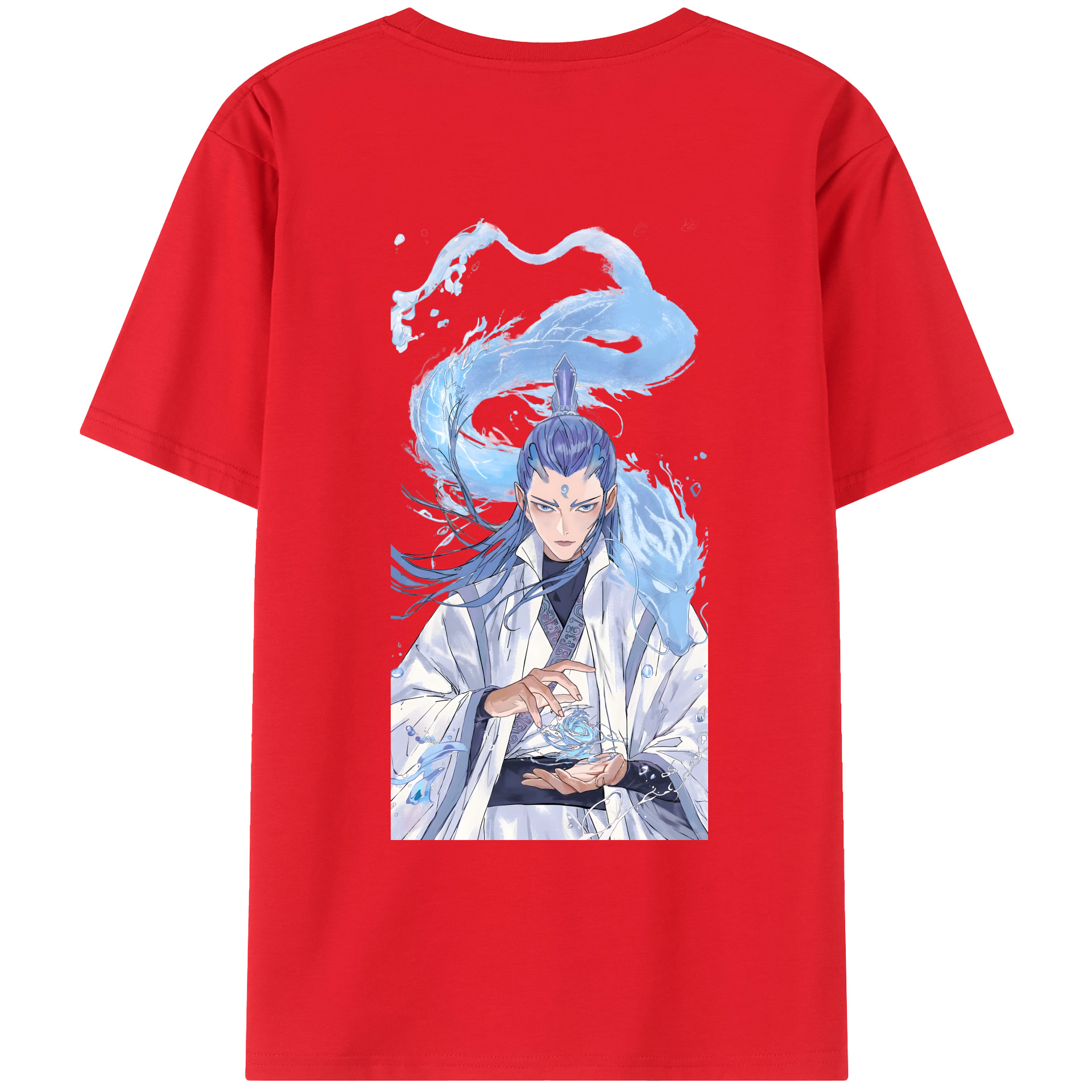 （画像用） Ne Zha 2 ナタ 魔童の大暴れ レディース半袖Tシャツ(バックプリント)