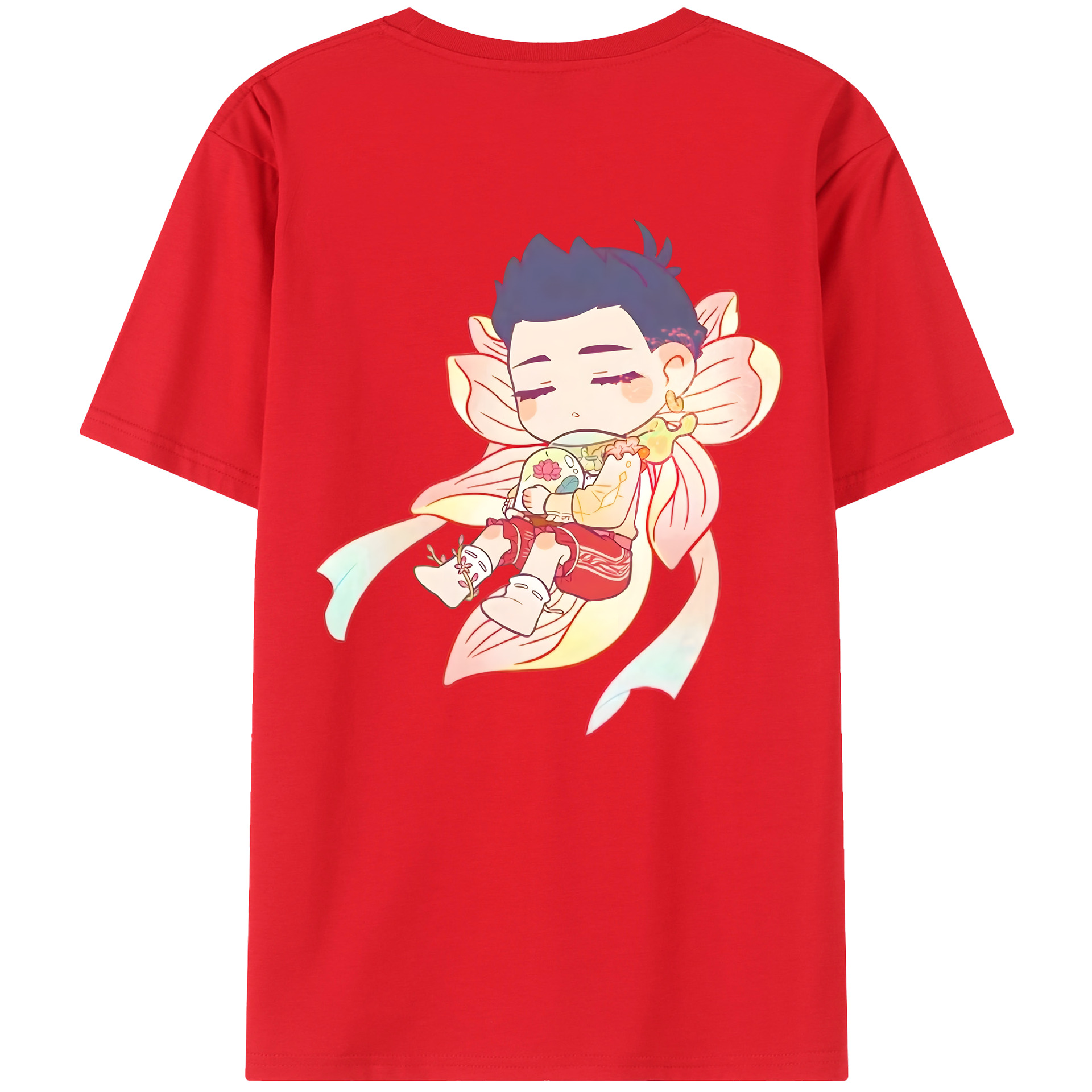 （画像用） Ne Zha 2 ナタ 魔童の大暴れ レディース半袖Tシャツ(バックプリント)