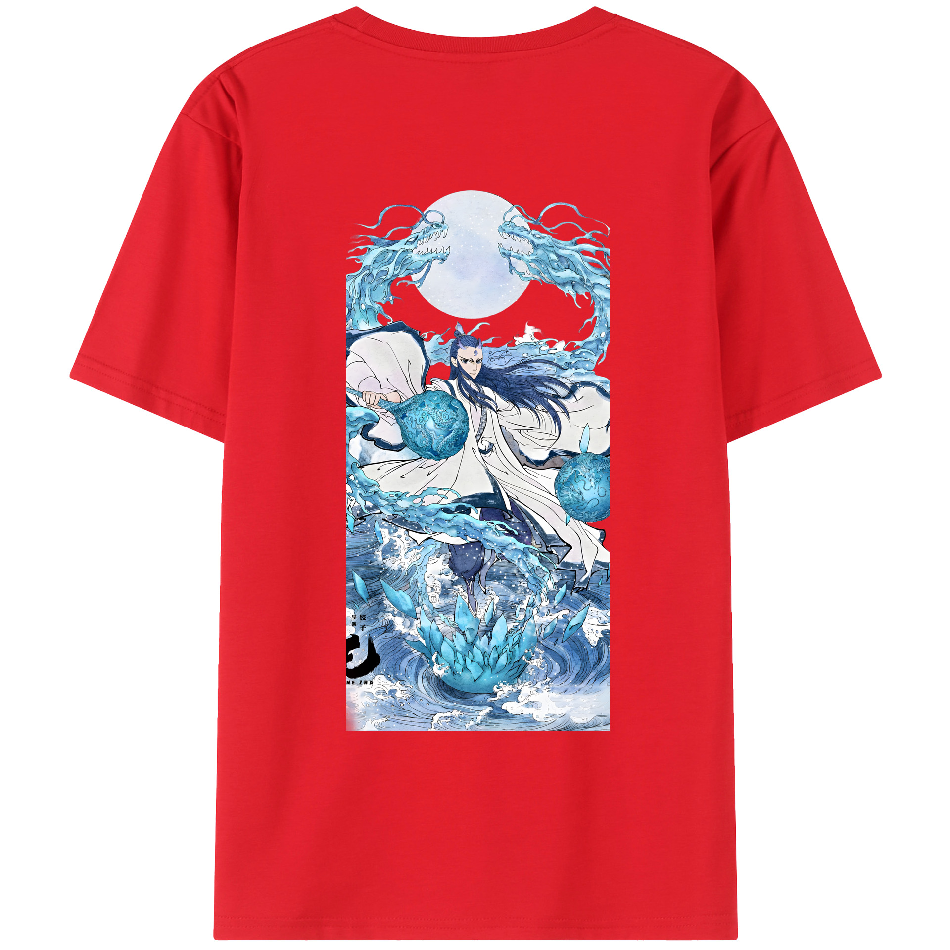 （画像用） Ne Zha 2 ナタ 魔童の大暴れ レディース半袖Tシャツ(バックプリント)