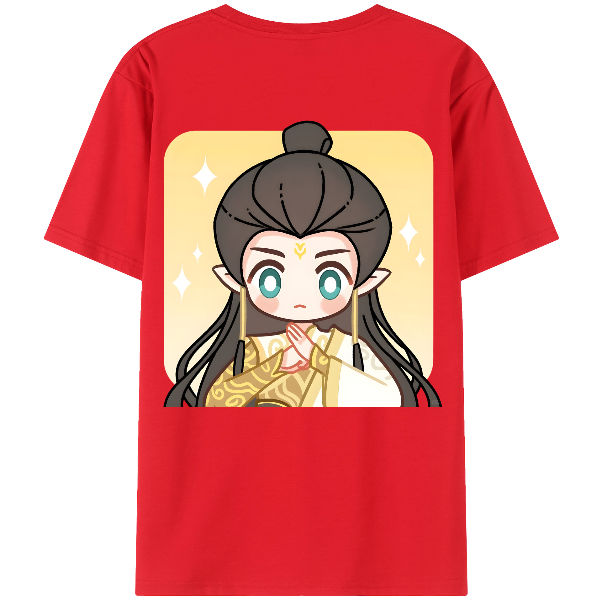 （画像用） Ne Zha 2 ナタ 魔童の大暴れ レディース半袖Tシャツ(バックプリント)