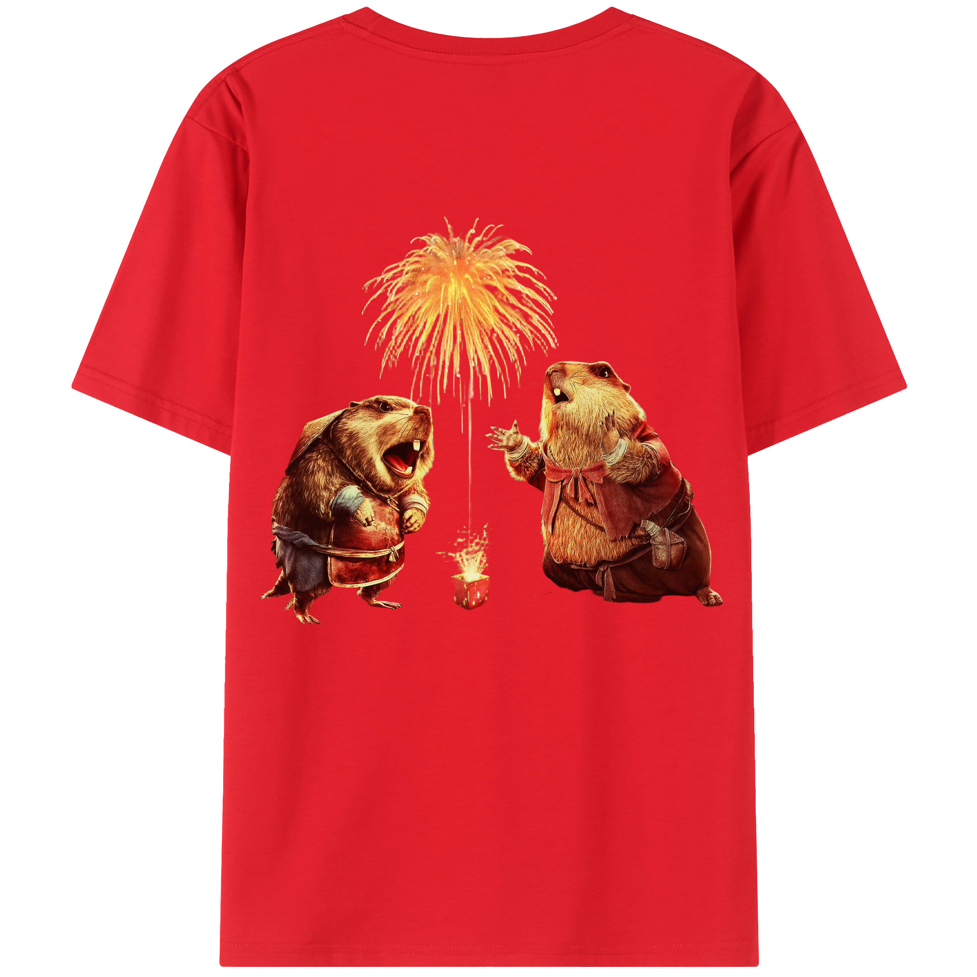 （画像用） Ne Zha 2 ナタ 魔童の大暴れ レディース半袖Tシャツ(バックプリント)