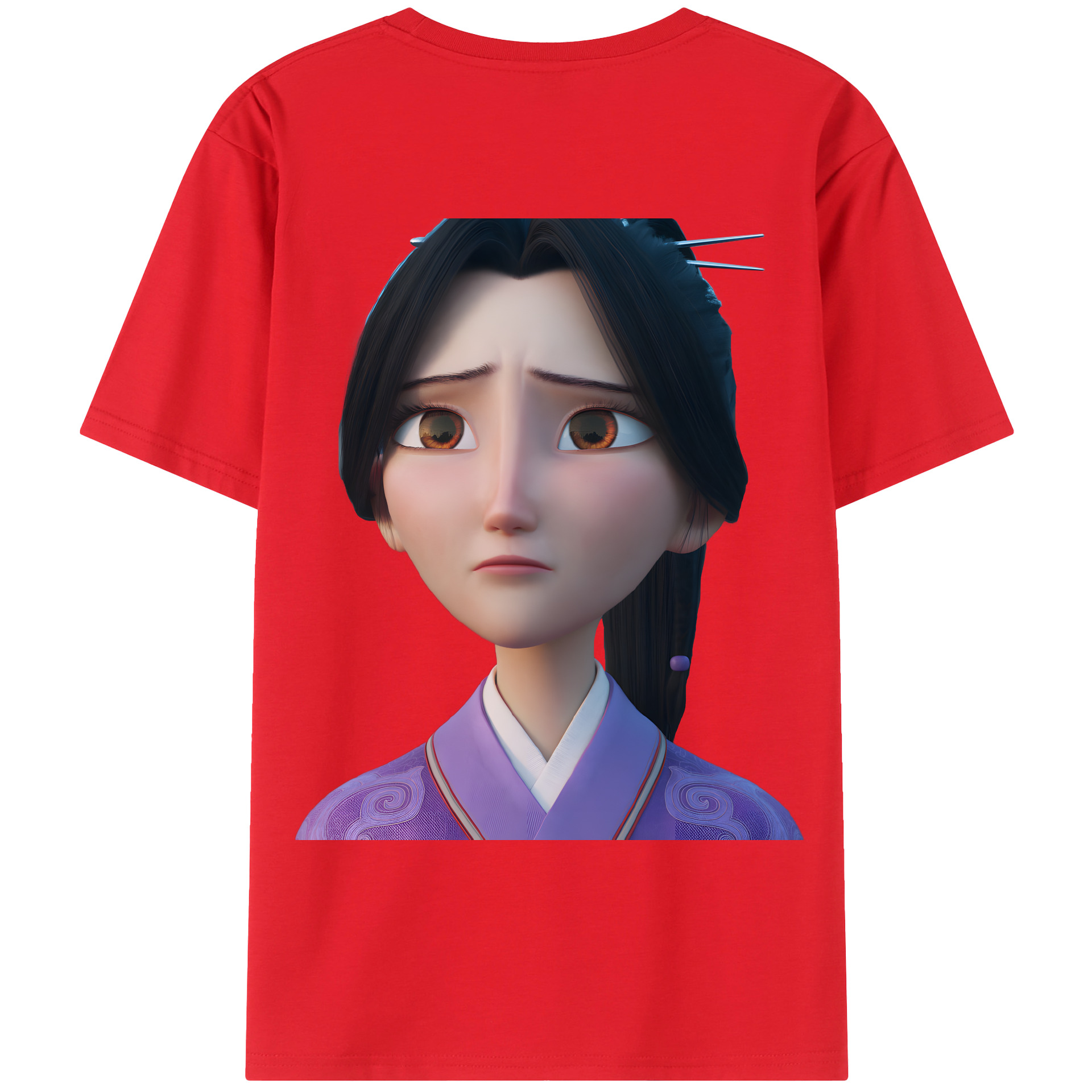 （画像用） Ne Zha 2 ナタ 魔童の大暴れ レディース半袖Tシャツ(バックプリント)