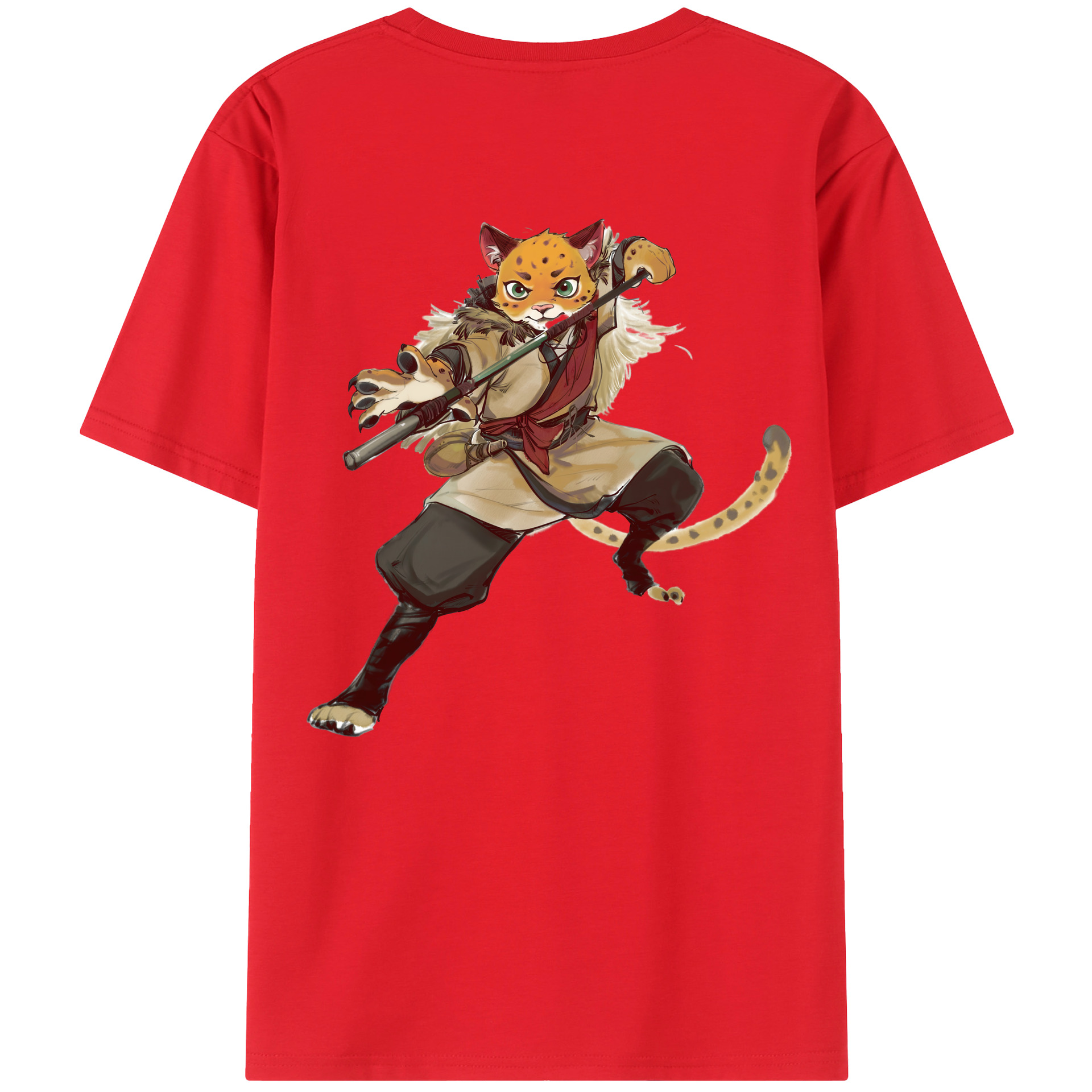（画像用） Ne Zha 2 ナタ 魔童の大暴れ レディース半袖Tシャツ(バックプリント)