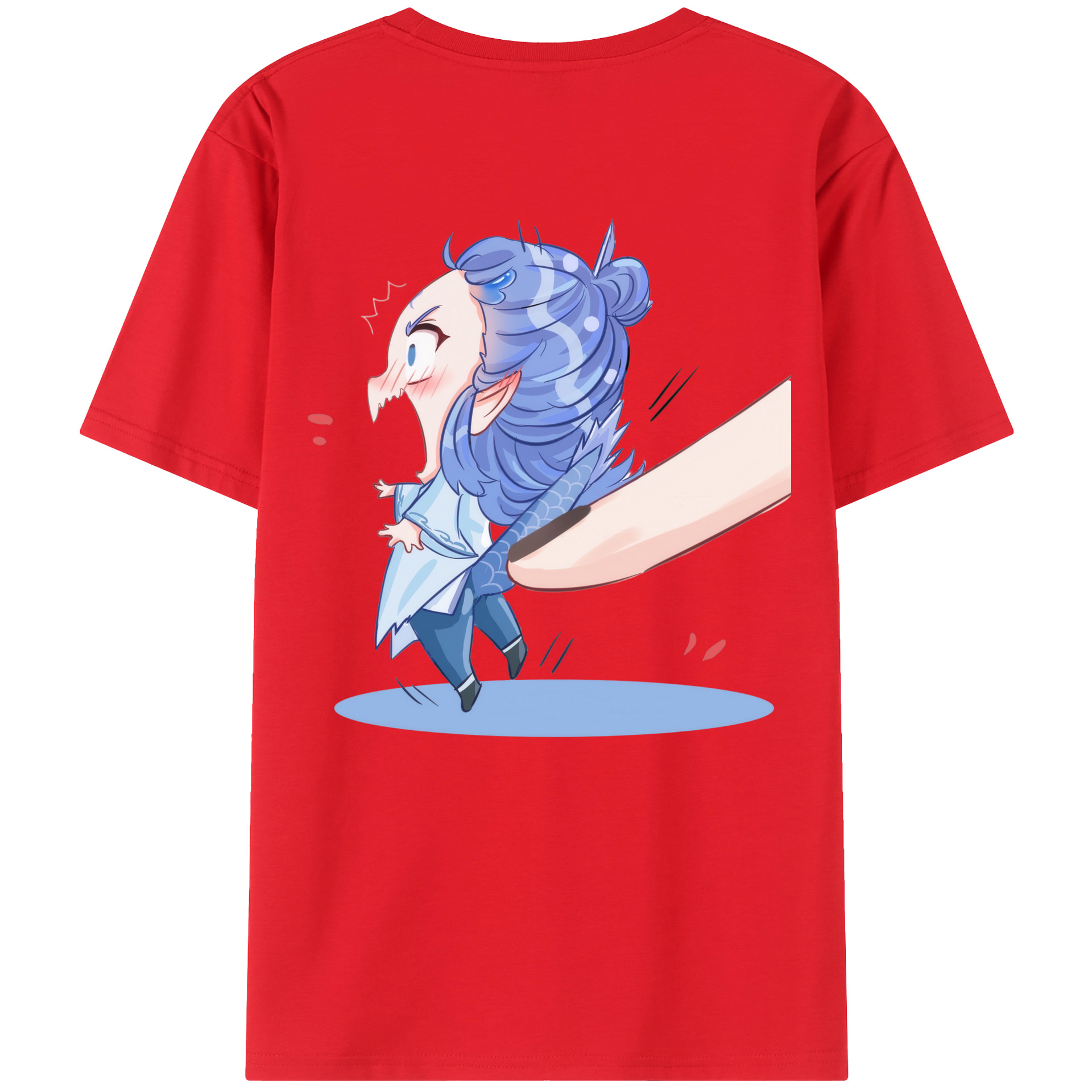 （画像用） Ne Zha 2 ナタ 魔童の大暴れ レディース半袖Tシャツ(バックプリント)