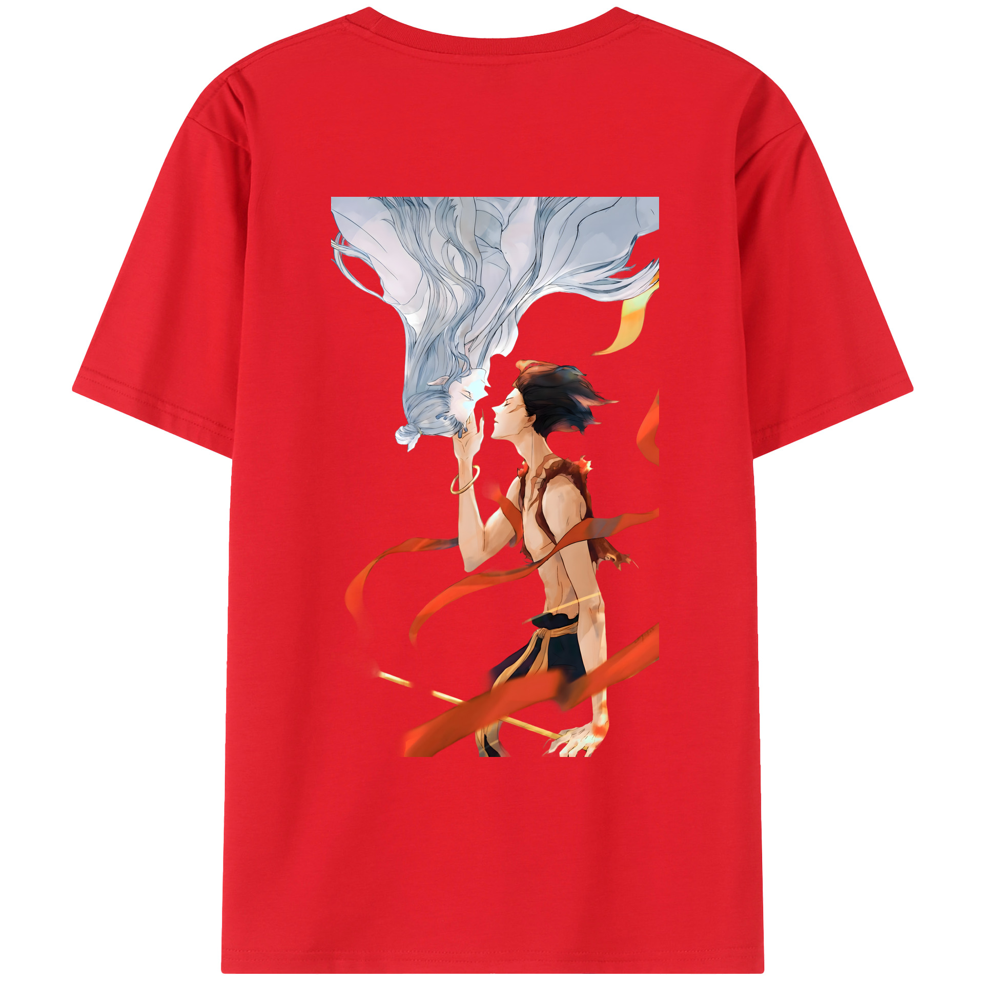 （画像用） Ne Zha 2 ナタ 魔童の大暴れ レディース半袖Tシャツ(バックプリント)
