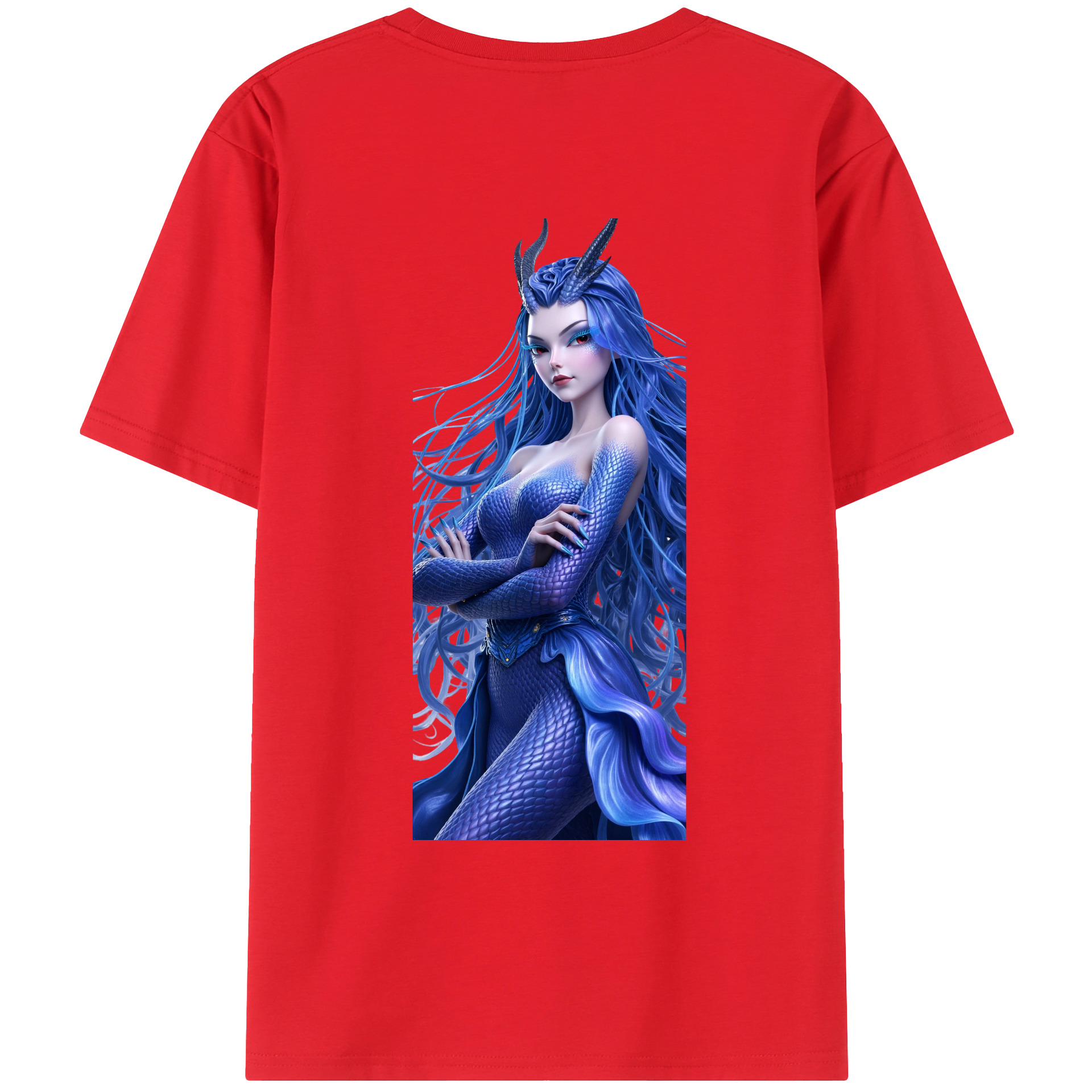 （画像用） Ne Zha 2 ナタ 魔童の大暴れ レディース半袖Tシャツ(バックプリント)