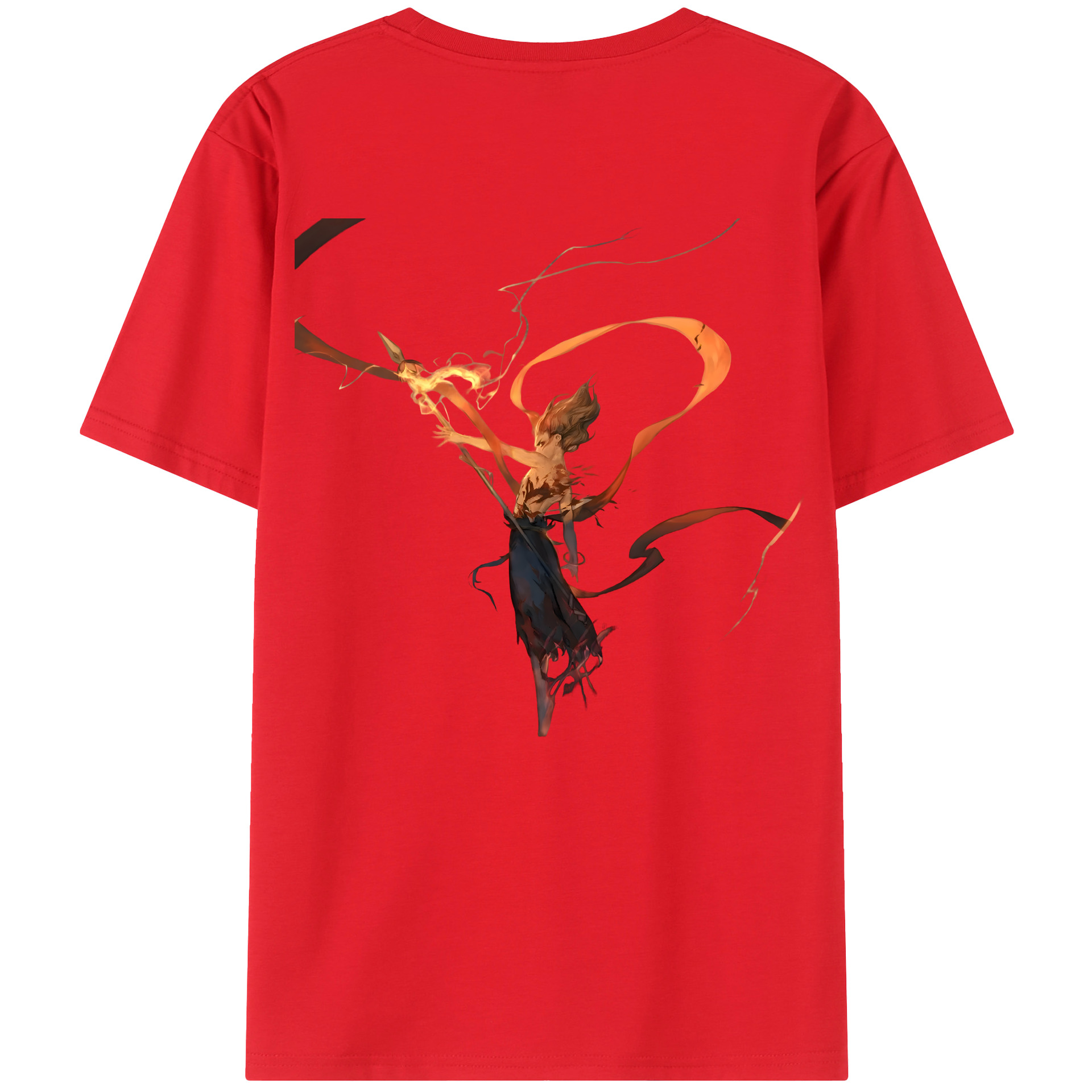 （画像用） Ne Zha 2 ナタ 魔童の大暴れ レディース半袖Tシャツ(バックプリント)