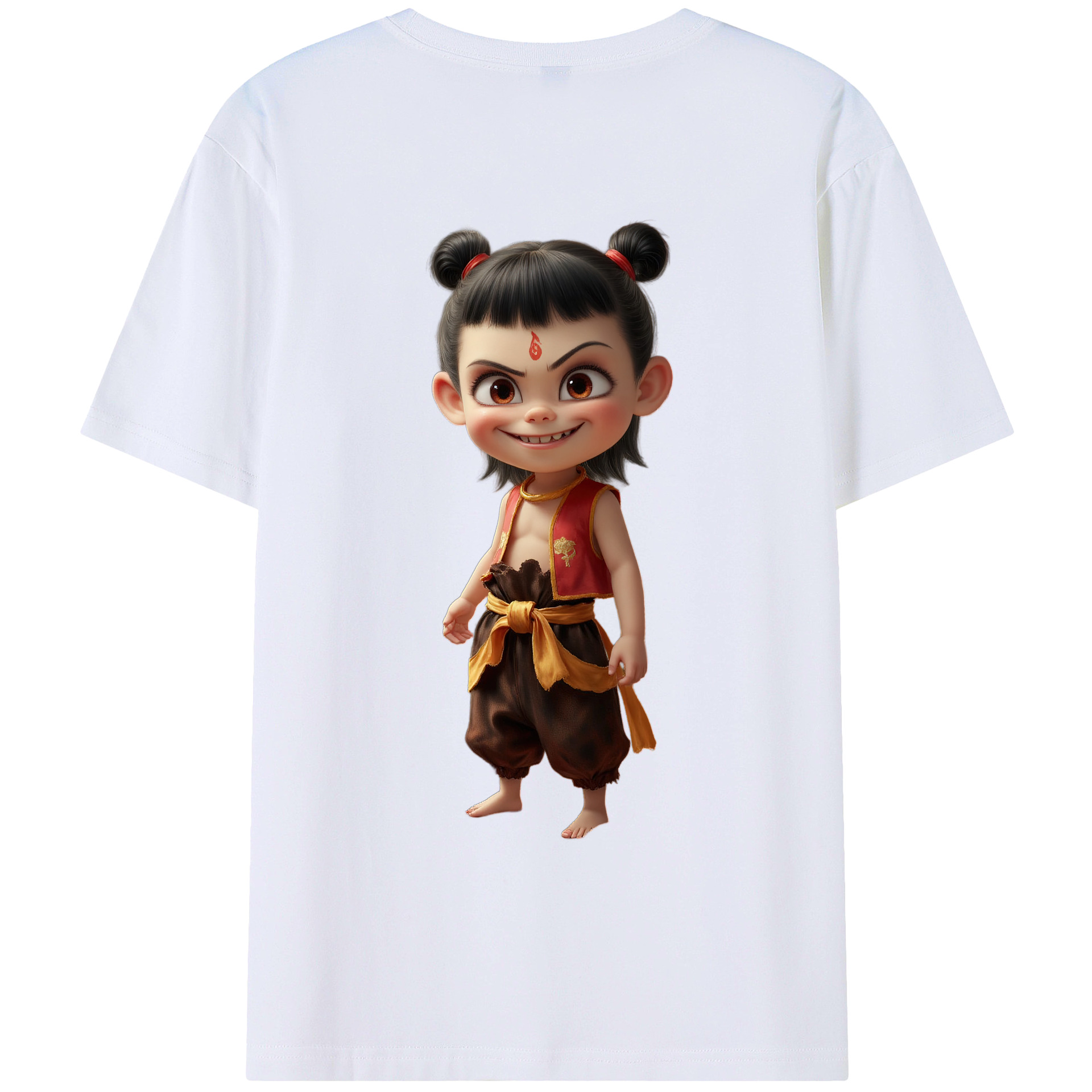 （画像用） Ne Zha 2 ナタ 魔童の大暴れ レディース半袖Tシャツ(バックプリント)