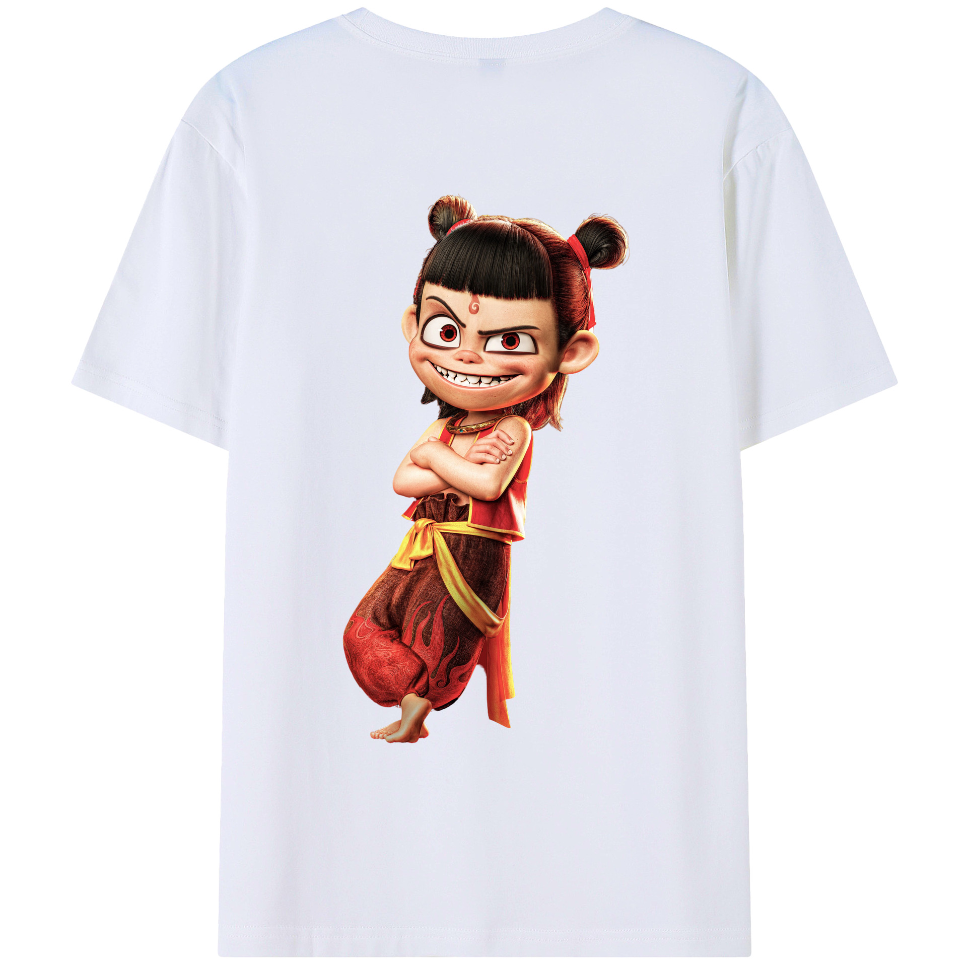 （画像用） Ne Zha 2 ナタ 魔童の大暴れ レディース半袖Tシャツ(バックプリント)