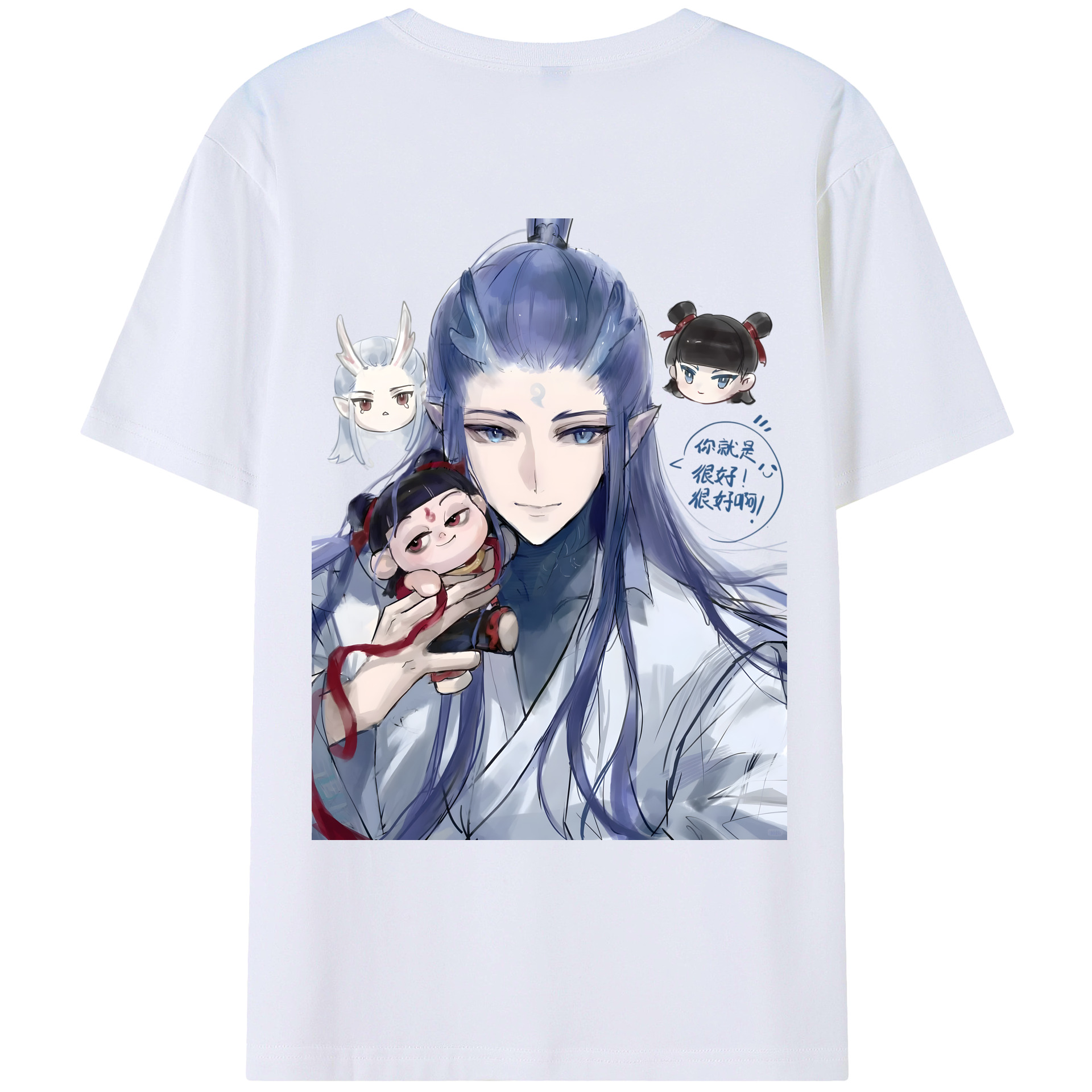 （画像用） Ne Zha 2 ナタ 魔童の大暴れ レディース半袖Tシャツ(バックプリント)