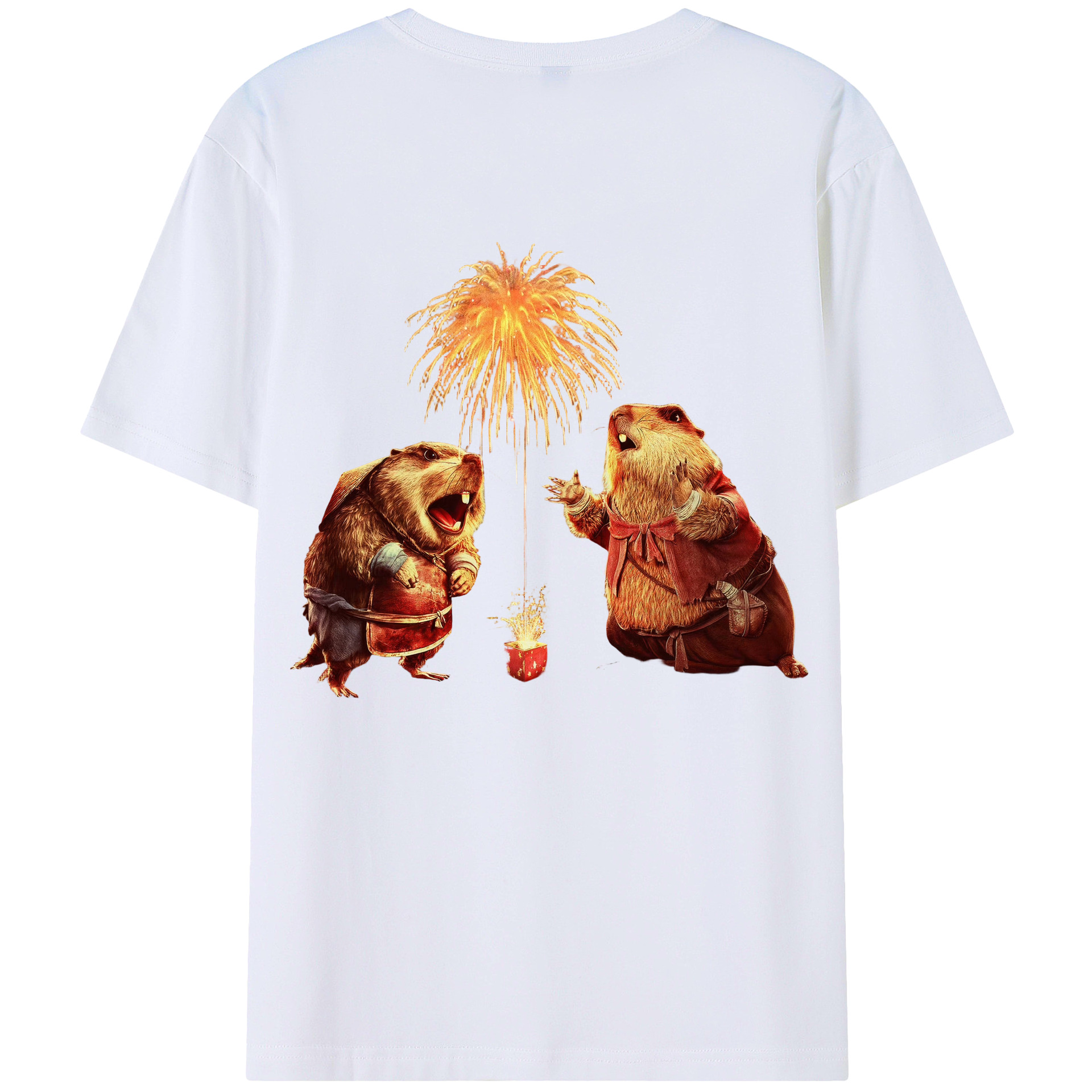 （画像用） Ne Zha 2 ナタ 魔童の大暴れ レディース半袖Tシャツ(バックプリント)