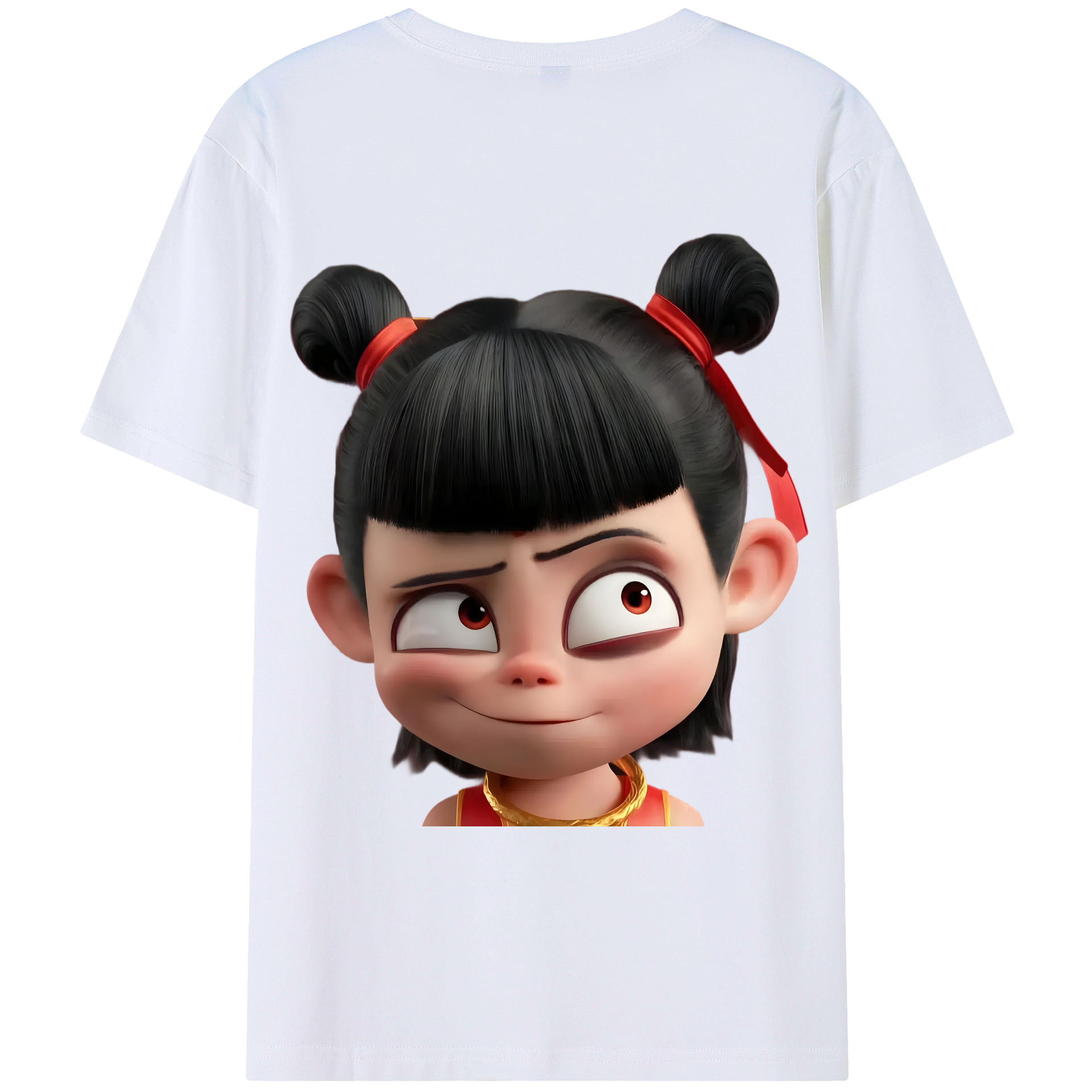 （画像用） Ne Zha 2 ナタ 魔童の大暴れ レディース半袖Tシャツ(バックプリント)