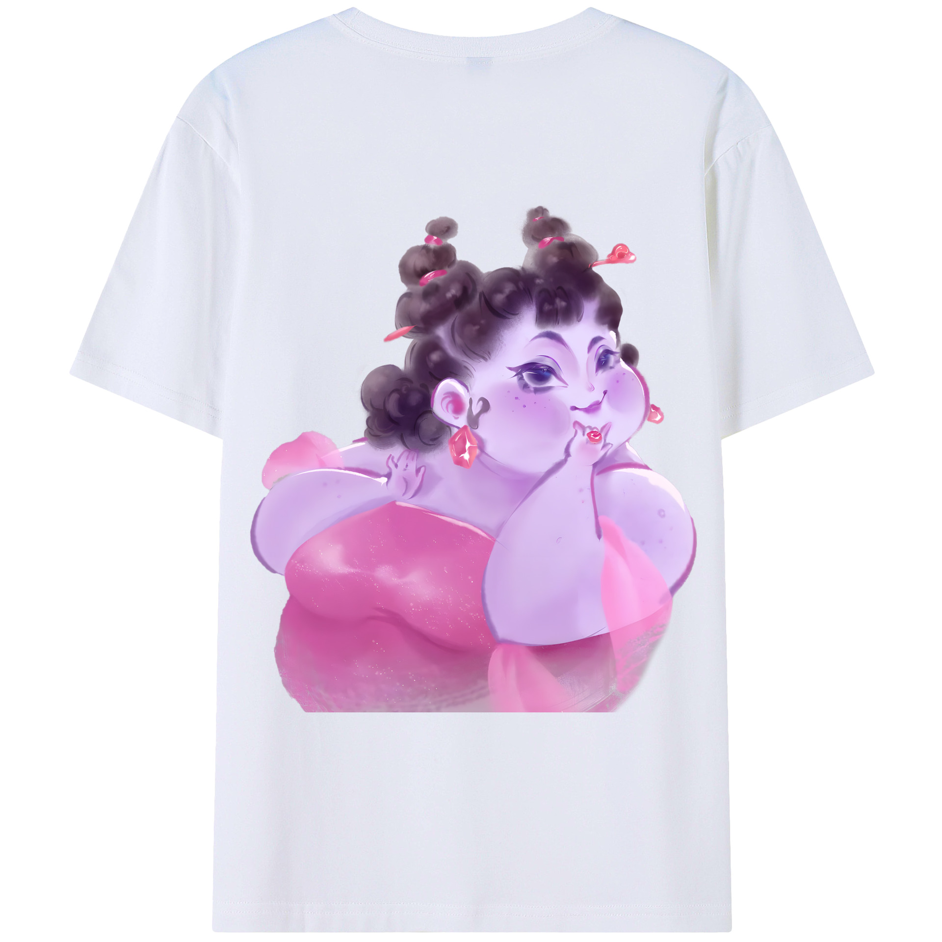 （画像用） Ne Zha 2 ナタ 魔童の大暴れ レディース半袖Tシャツ(バックプリント)
