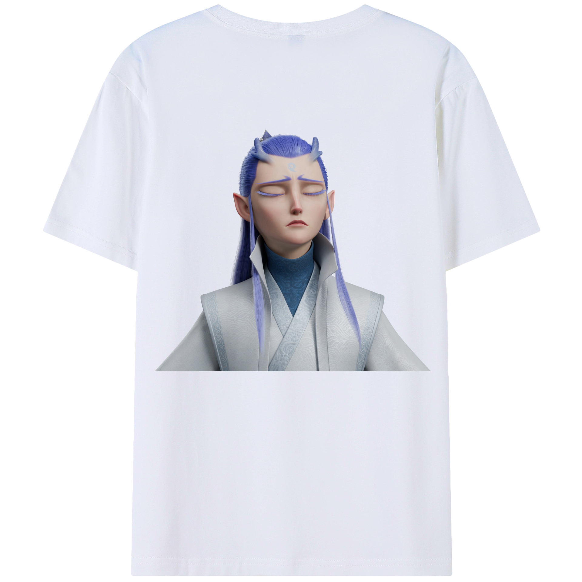 （画像用） Ne Zha 2 ナタ 魔童の大暴れ レディース半袖Tシャツ(バックプリント)