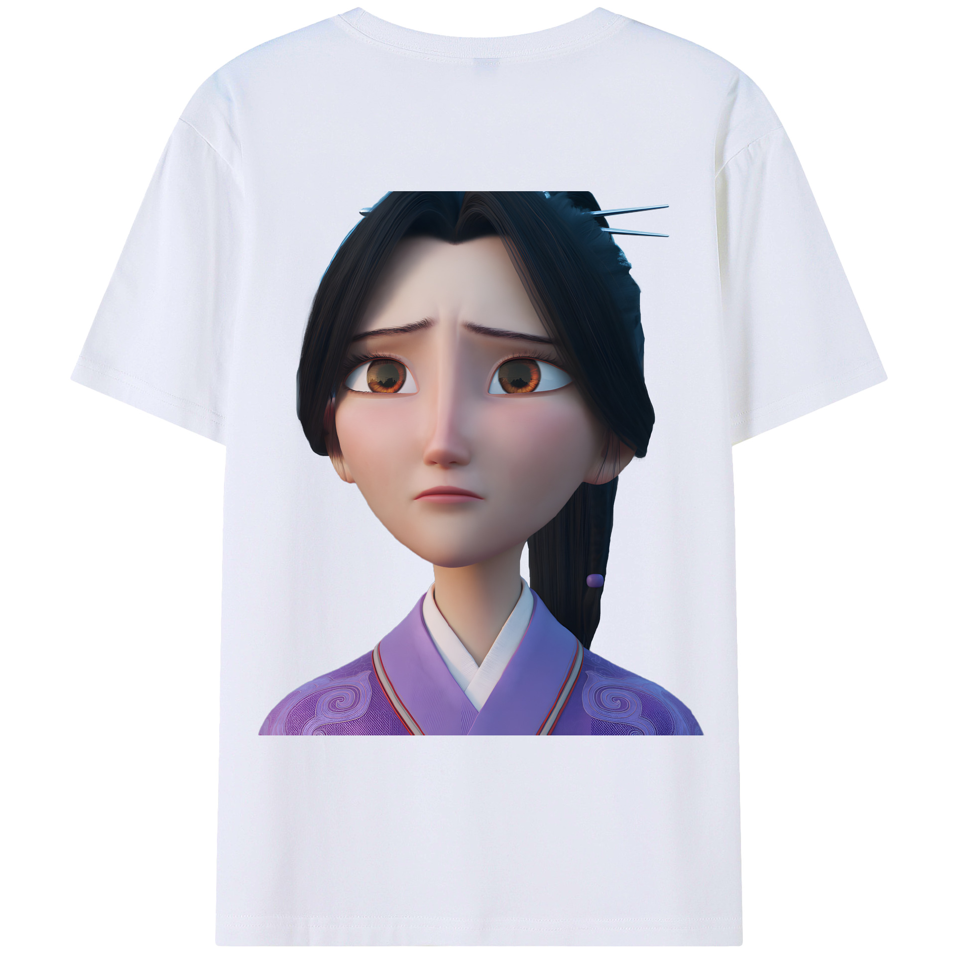 （画像用） Ne Zha 2 ナタ 魔童の大暴れ レディース半袖Tシャツ(バックプリント)