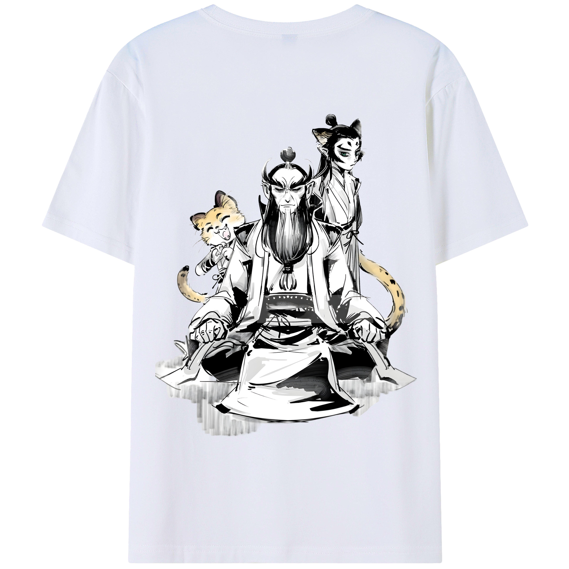 （画像用） Ne Zha 2 ナタ 魔童の大暴れ レディース半袖Tシャツ(バックプリント)