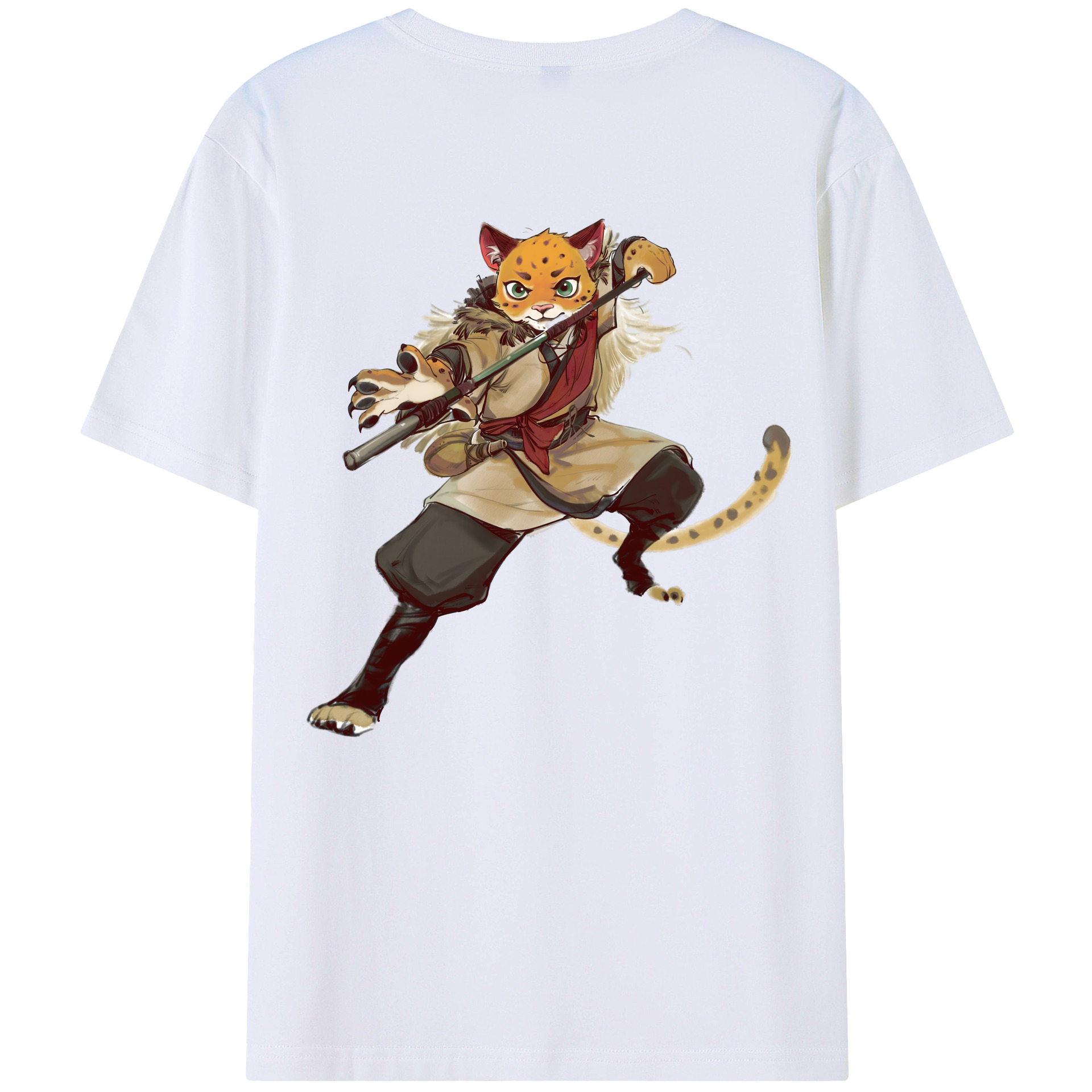 （画像用） Ne Zha 2 ナタ 魔童の大暴れ レディース半袖Tシャツ(バックプリント)