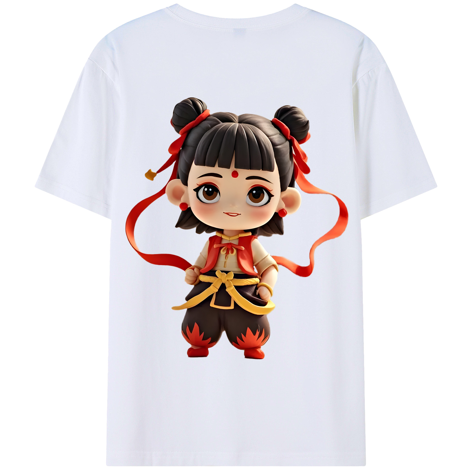 （画像用） Ne Zha 2 ナタ 魔童の大暴れ レディース半袖Tシャツ(バックプリント)