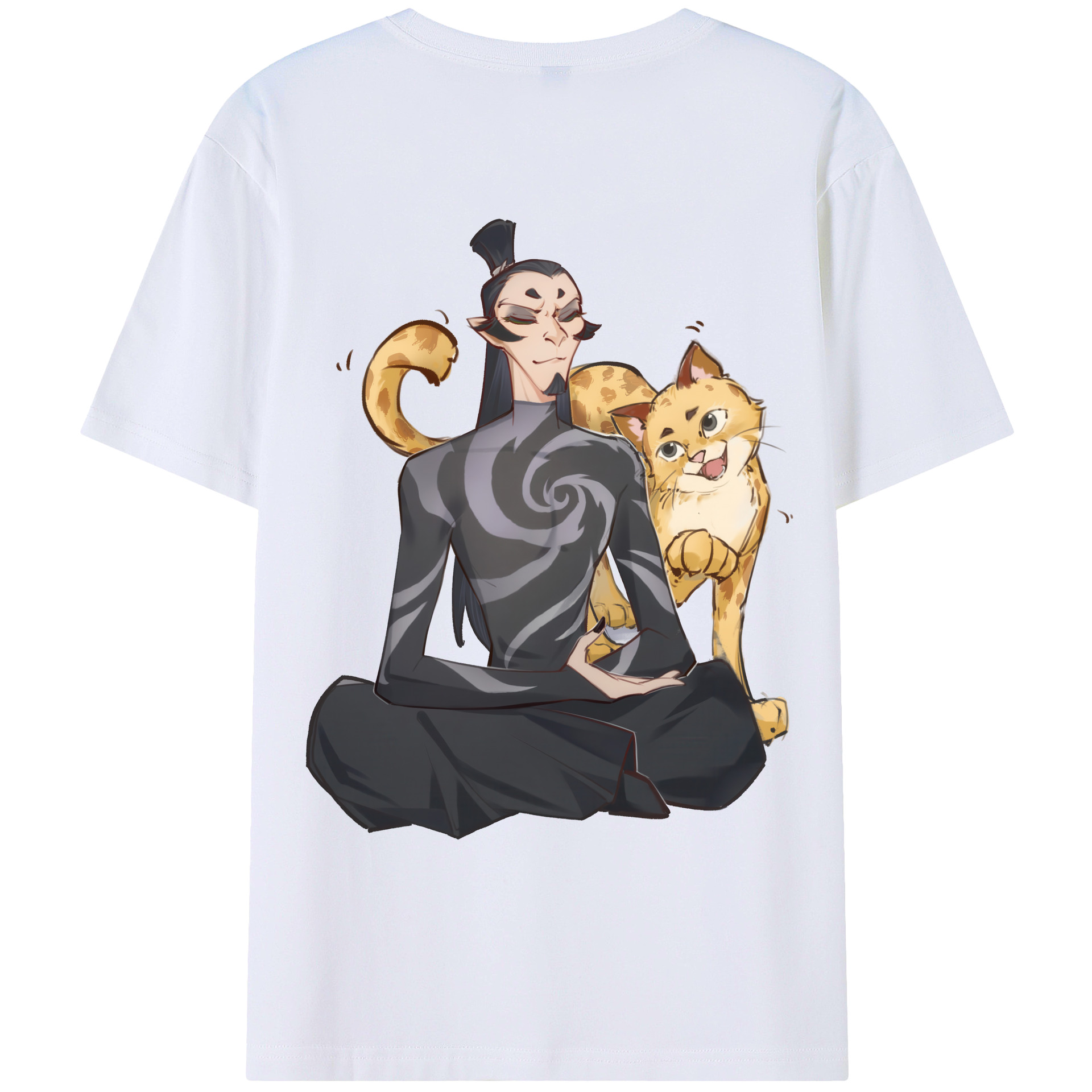 （画像用） Ne Zha 2 ナタ 魔童の大暴れ レディース半袖Tシャツ(バックプリント)
