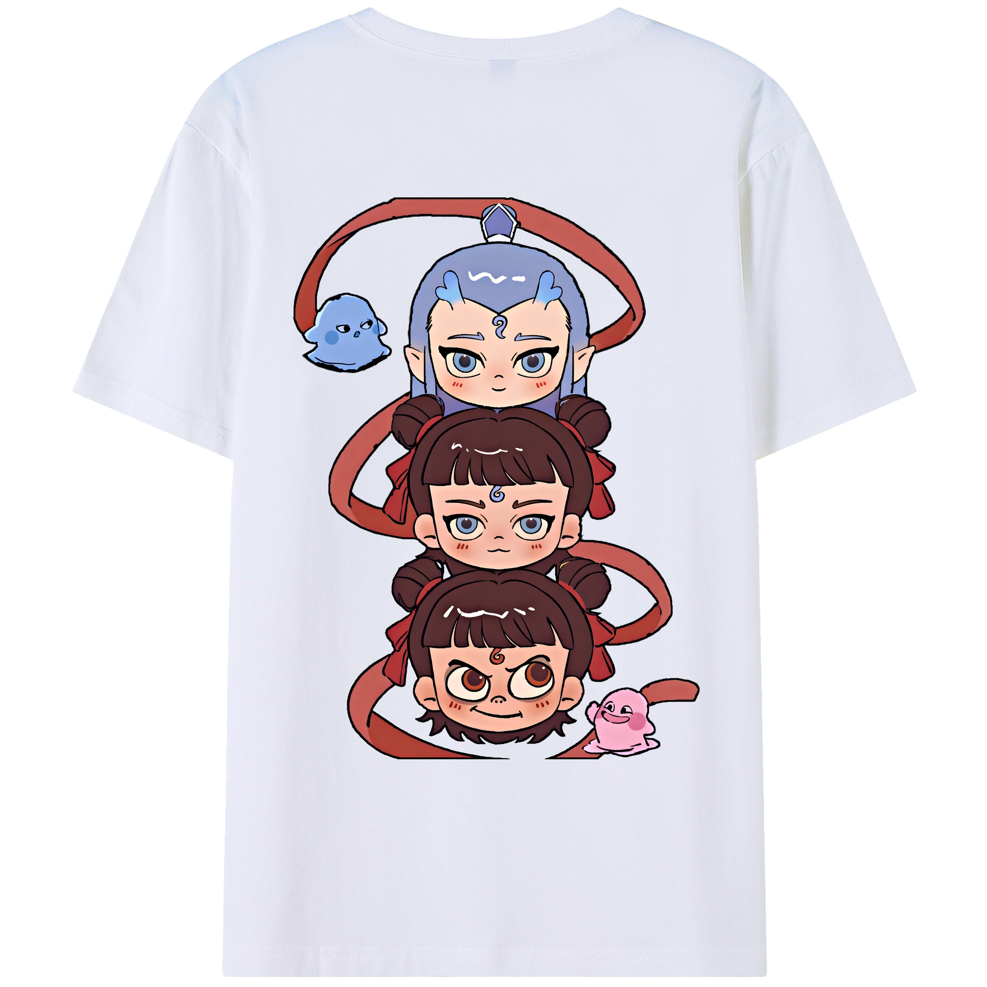 （画像用） Ne Zha 2 ナタ 魔童の大暴れ レディース半袖Tシャツ(バックプリント)
