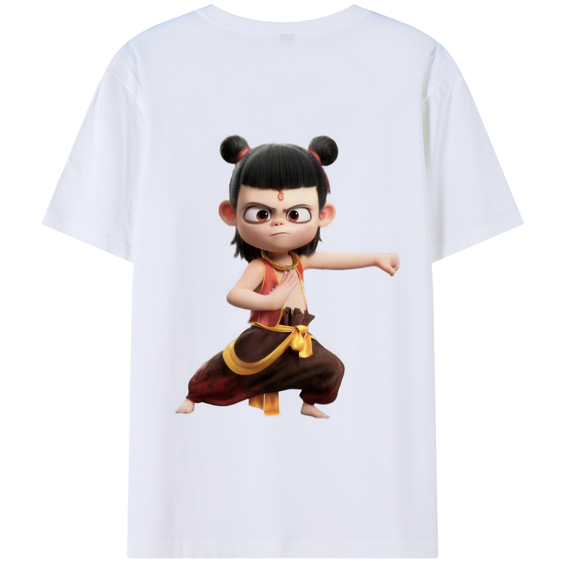 （画像用） Ne Zha 2 ナタ 魔童の大暴れ レディース半袖Tシャツ(バックプリント)