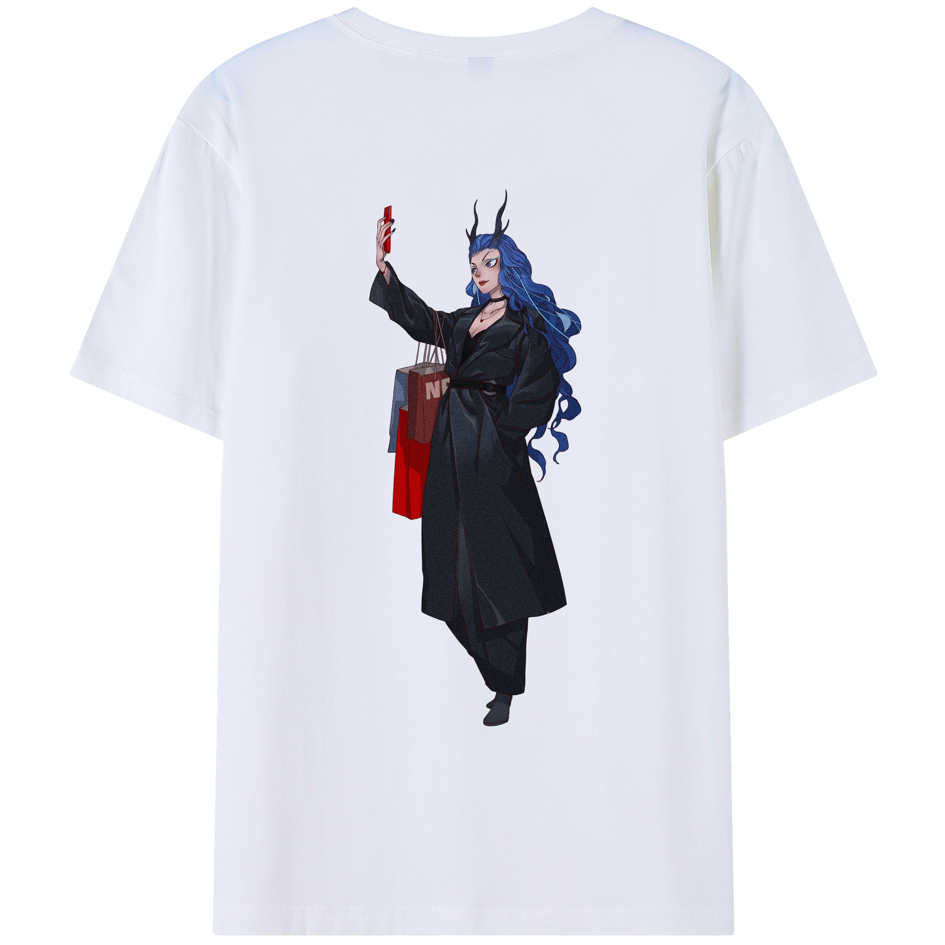 （画像用） Ne Zha 2 ナタ 魔童の大暴れ レディース半袖Tシャツ(バックプリント)