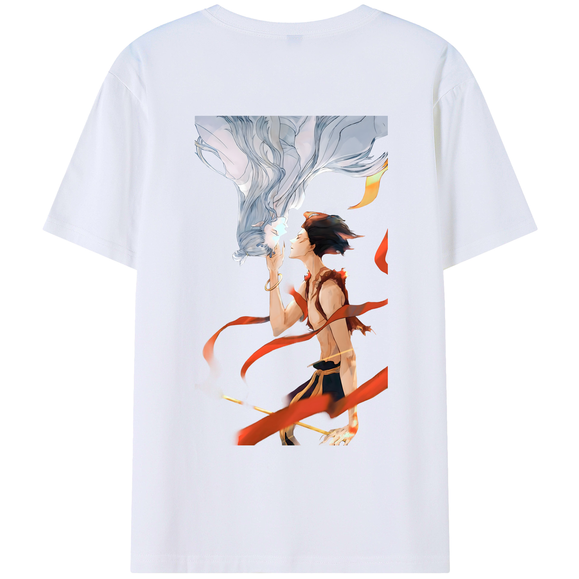 （画像用） Ne Zha 2 ナタ 魔童の大暴れ レディース半袖Tシャツ(バックプリント)