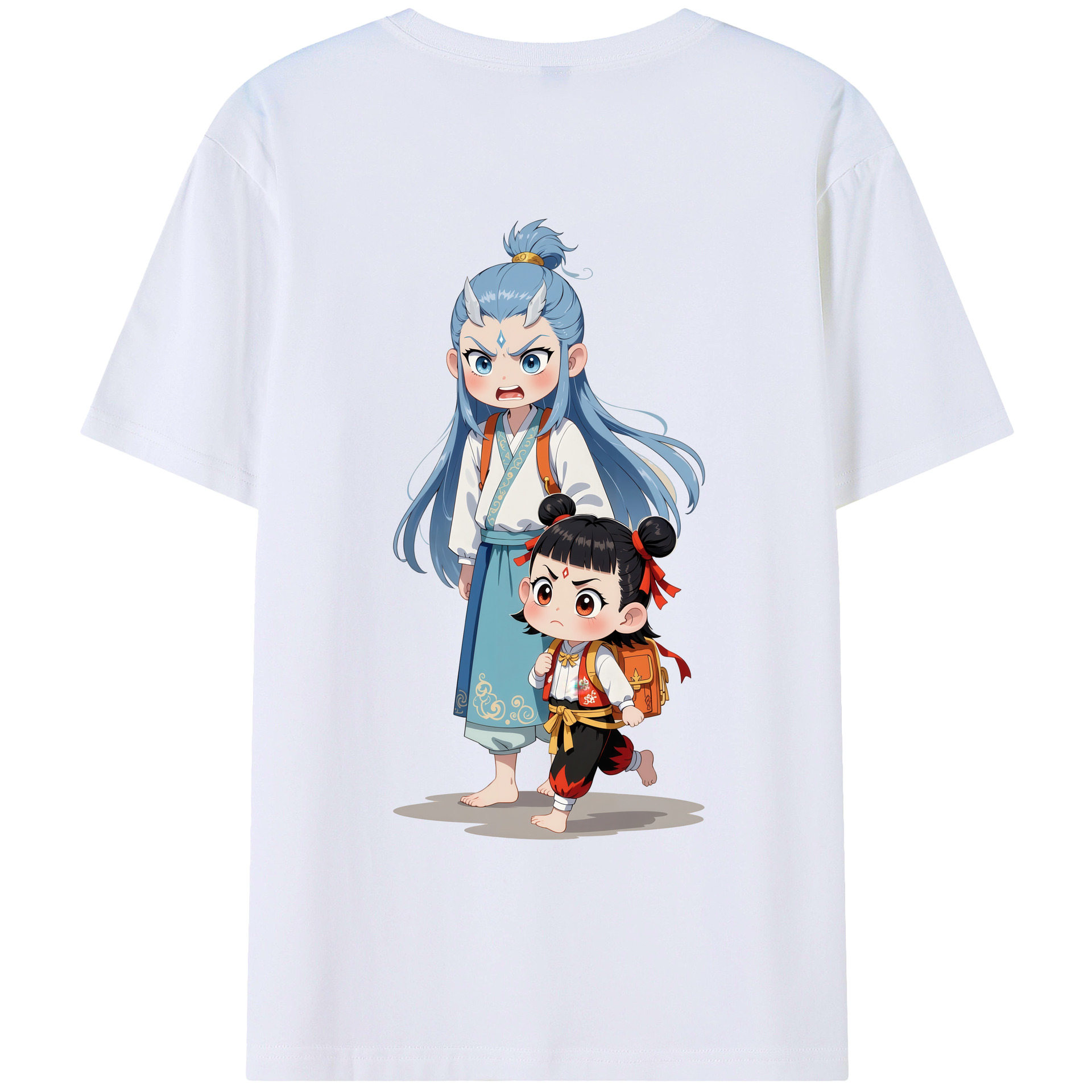 （画像用） Ne Zha 2 ナタ 魔童の大暴れ レディース半袖Tシャツ(バックプリント)