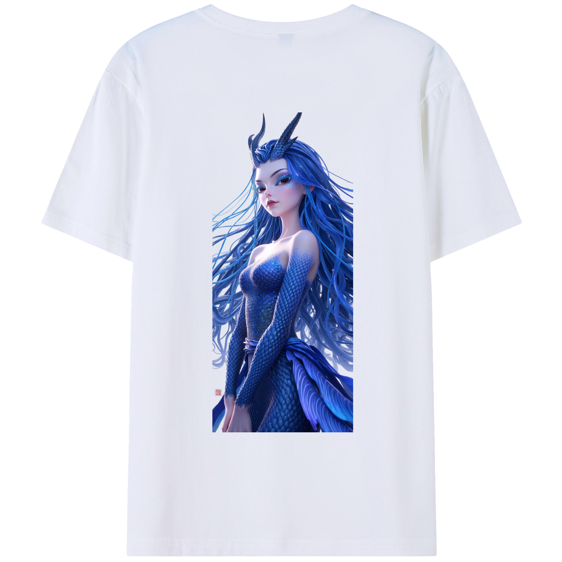 （画像用） Ne Zha 2 ナタ 魔童の大暴れ レディース半袖Tシャツ(バックプリント)