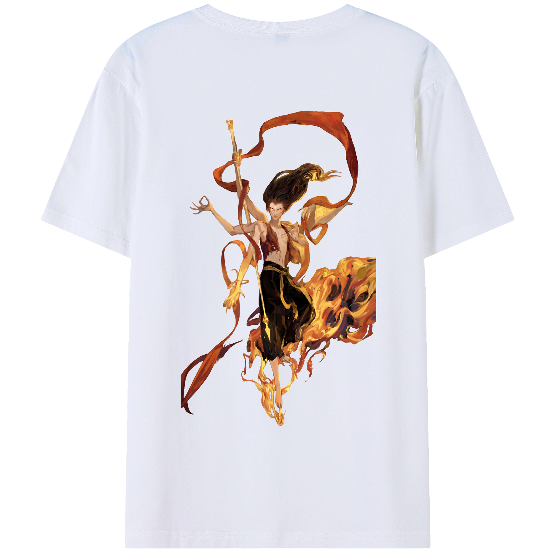 （画像用） Ne Zha 2 ナタ 魔童の大暴れ レディース半袖Tシャツ(バックプリント)