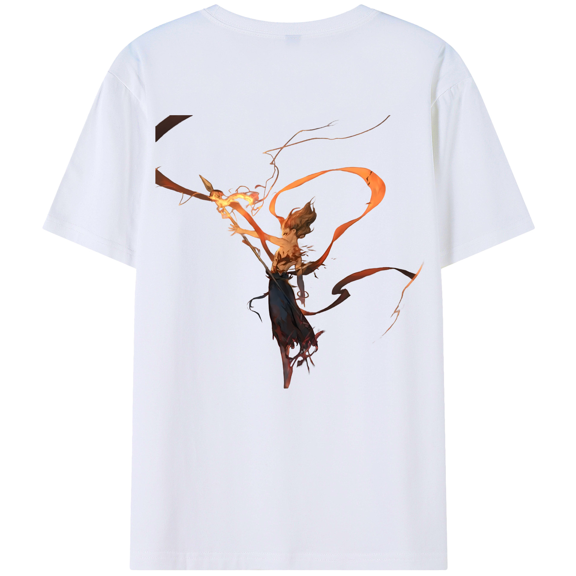 （画像用） Ne Zha 2 ナタ 魔童の大暴れ レディース半袖Tシャツ(バックプリント)