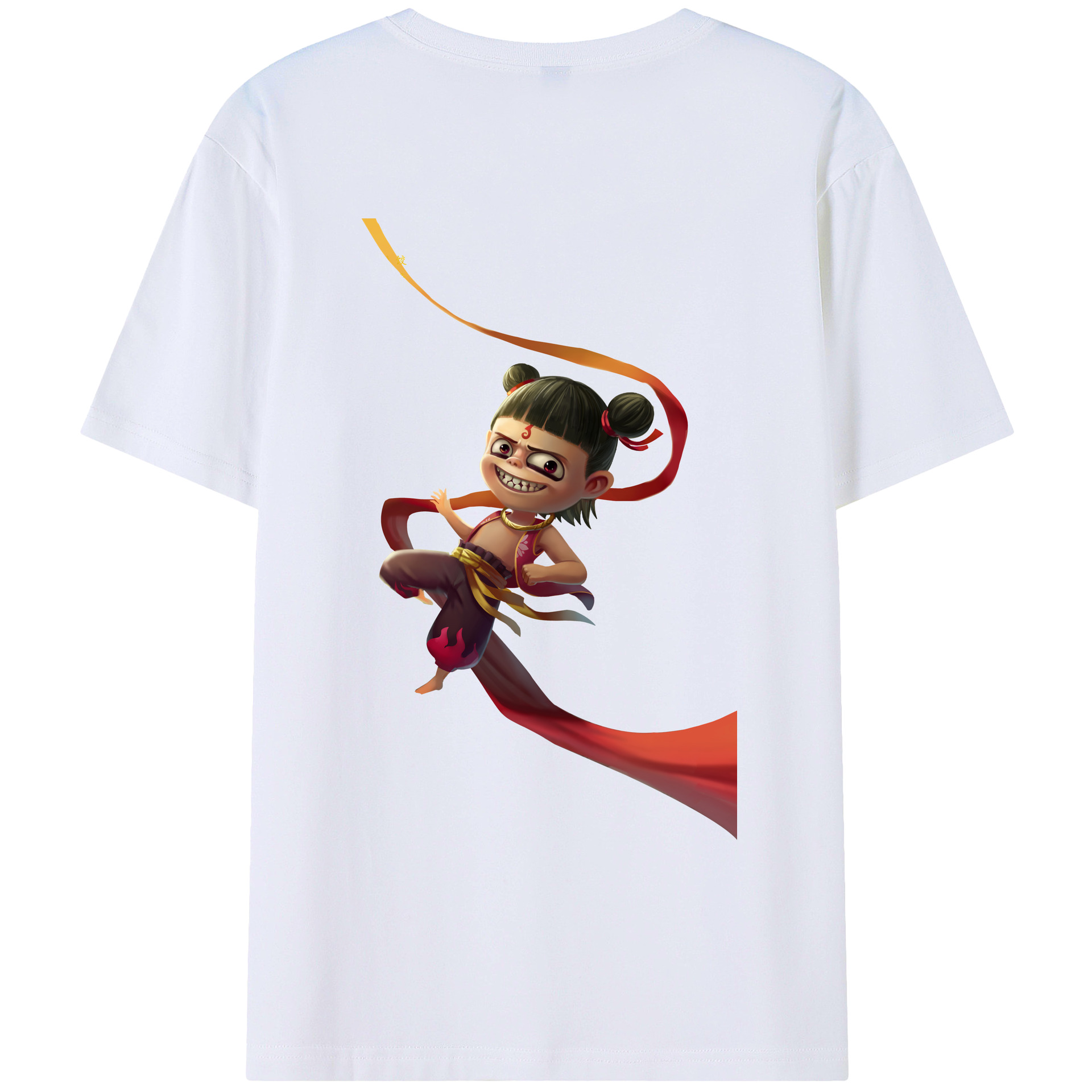 （画像用） Ne Zha 2 ナタ 魔童の大暴れ レディース半袖Tシャツ(バックプリント)