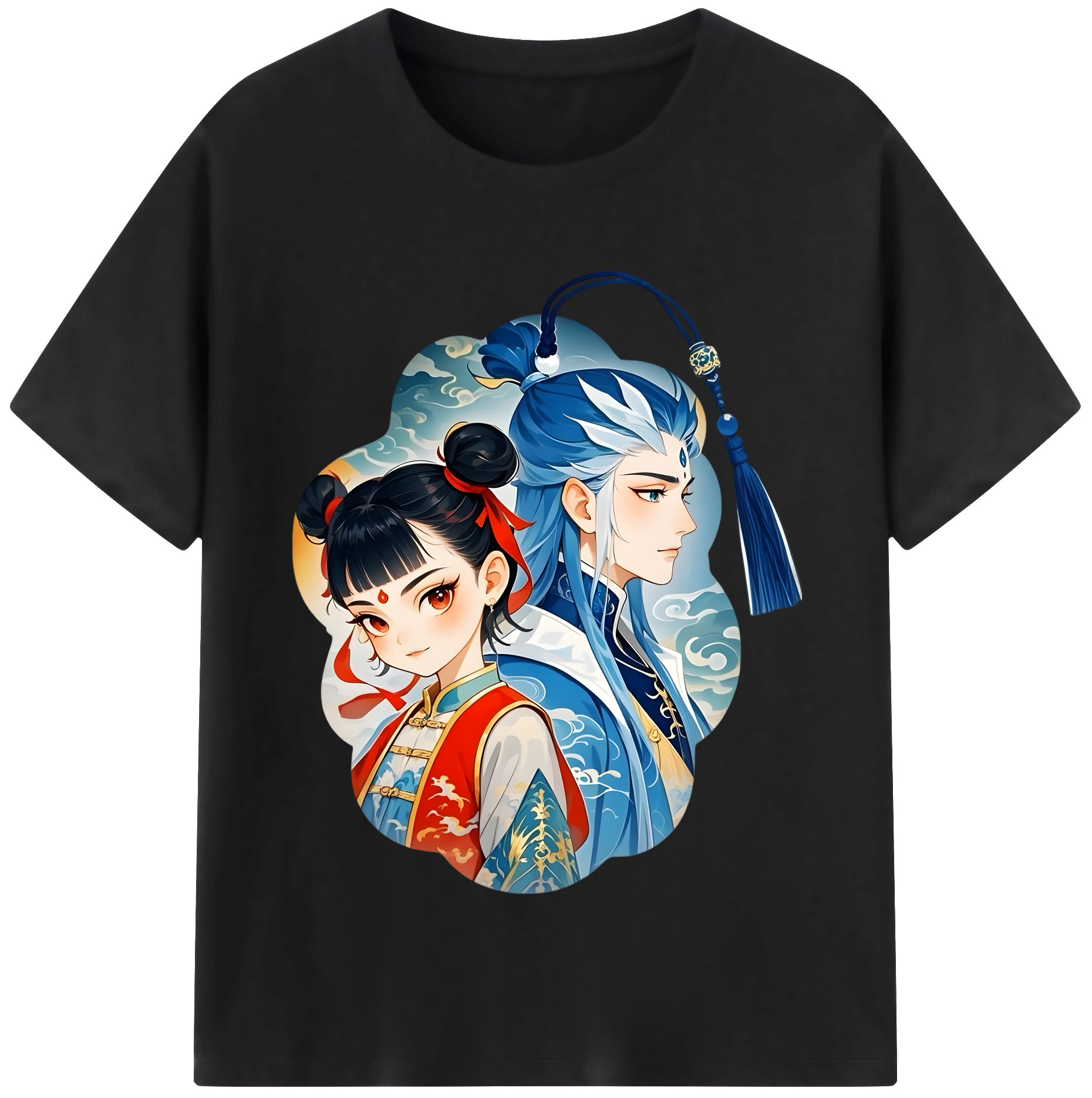 （画像用） Ne Zha 2 ナタ 魔童の大暴れ レディースカジュアルプリントTシャツ（綿100％）