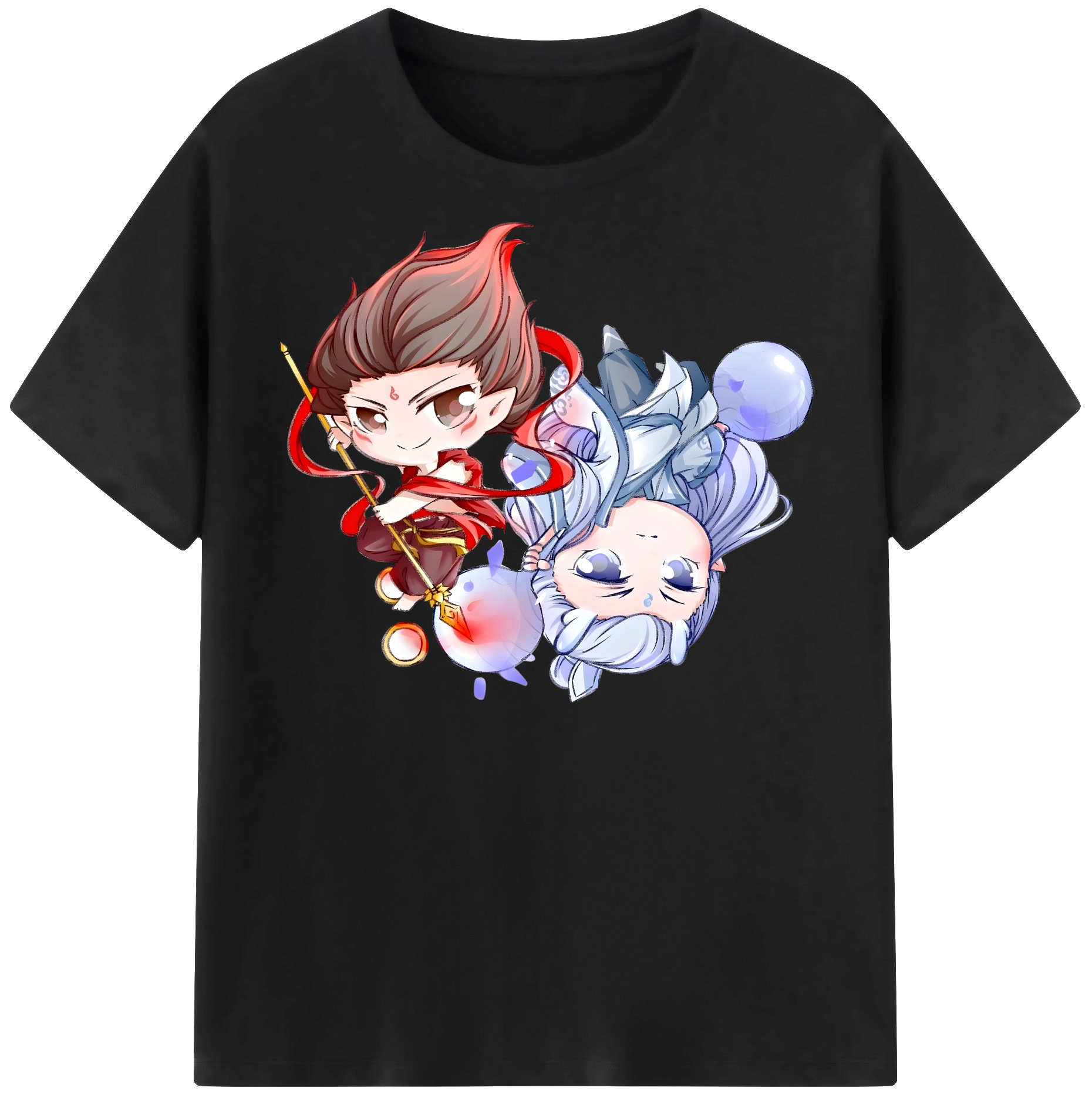 （画像用） Ne Zha 2 ナタ 魔童の大暴れ レディースカジュアルプリントTシャツ（綿100％）