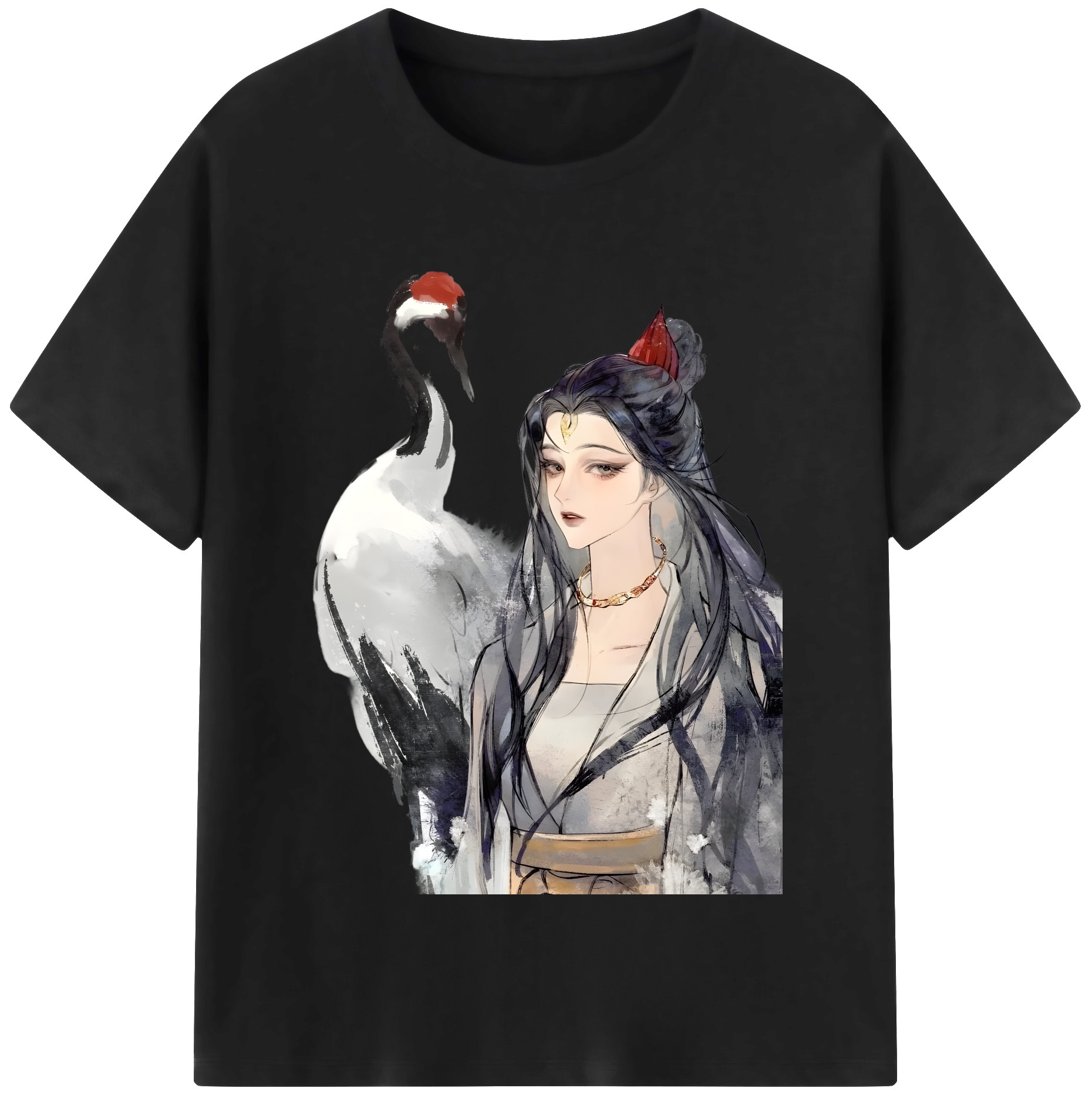（画像用） Ne Zha 2 ナタ 魔童の大暴れ レディースカジュアルプリントTシャツ（綿100％）