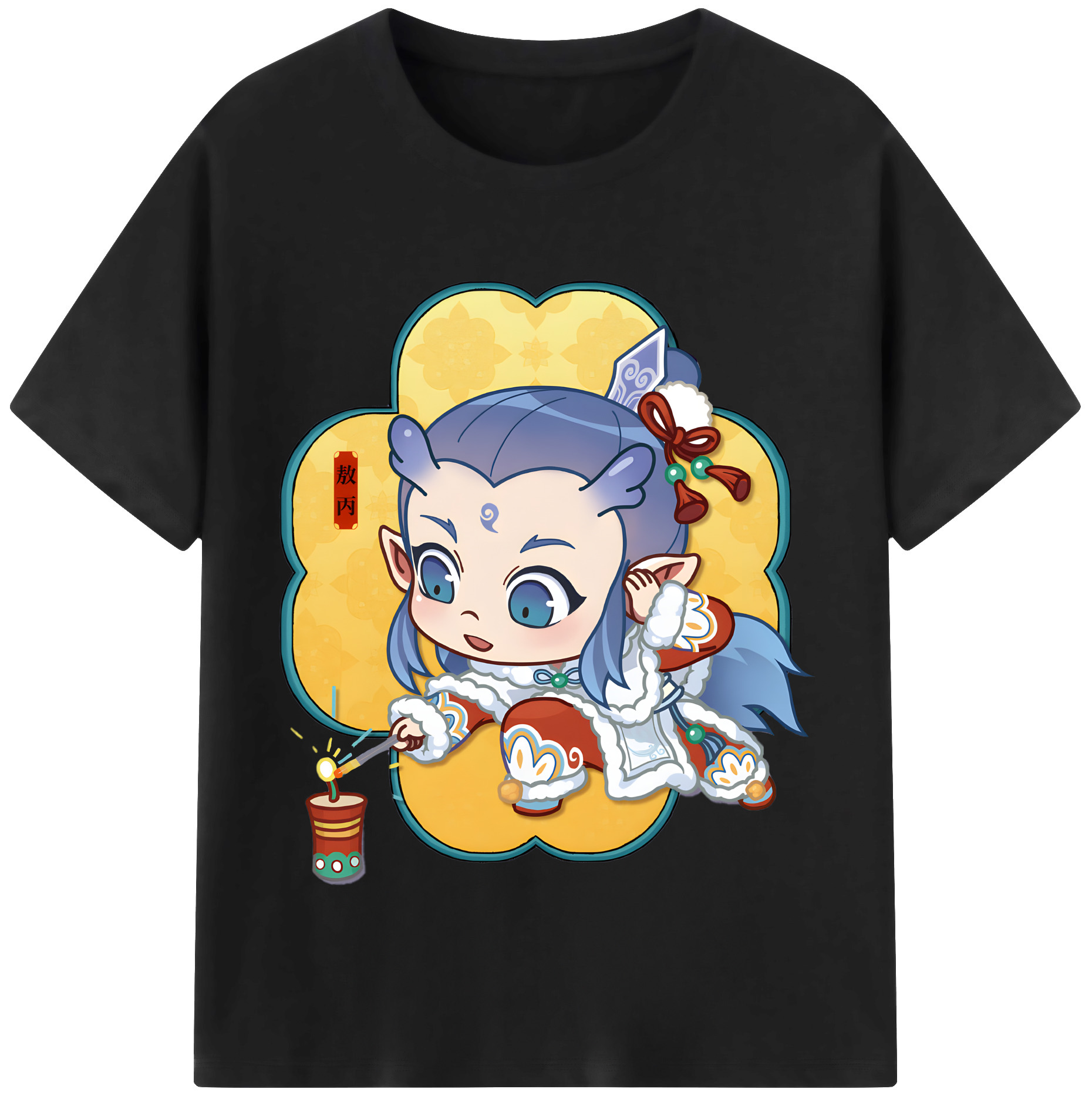 （画像用） Ne Zha 2 ナタ 魔童の大暴れ レディースカジュアルプリントTシャツ（綿100％）