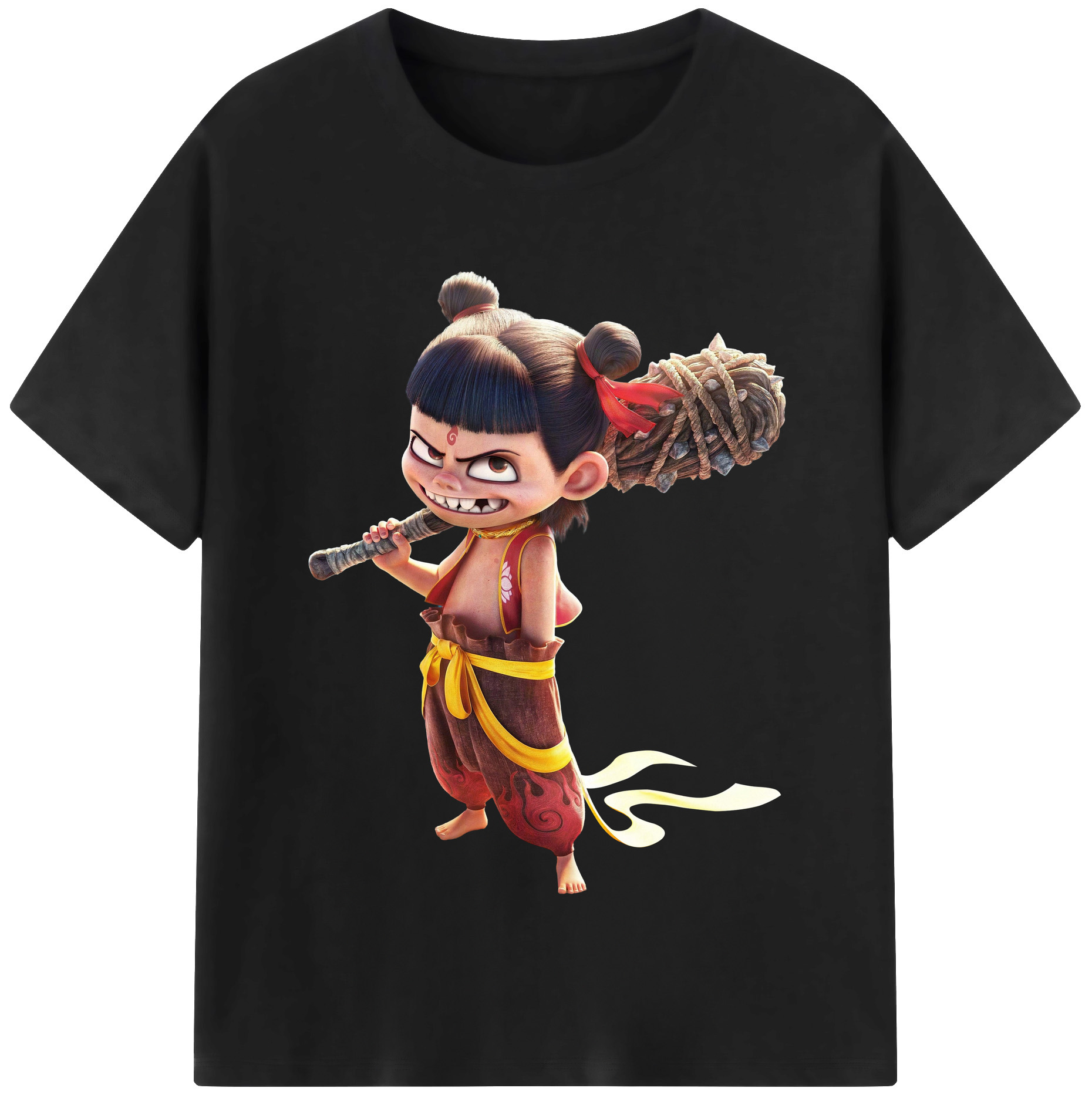 （画像用） Ne Zha 2 ナタ 魔童の大暴れ レディースカジュアルプリントTシャツ（綿100％）