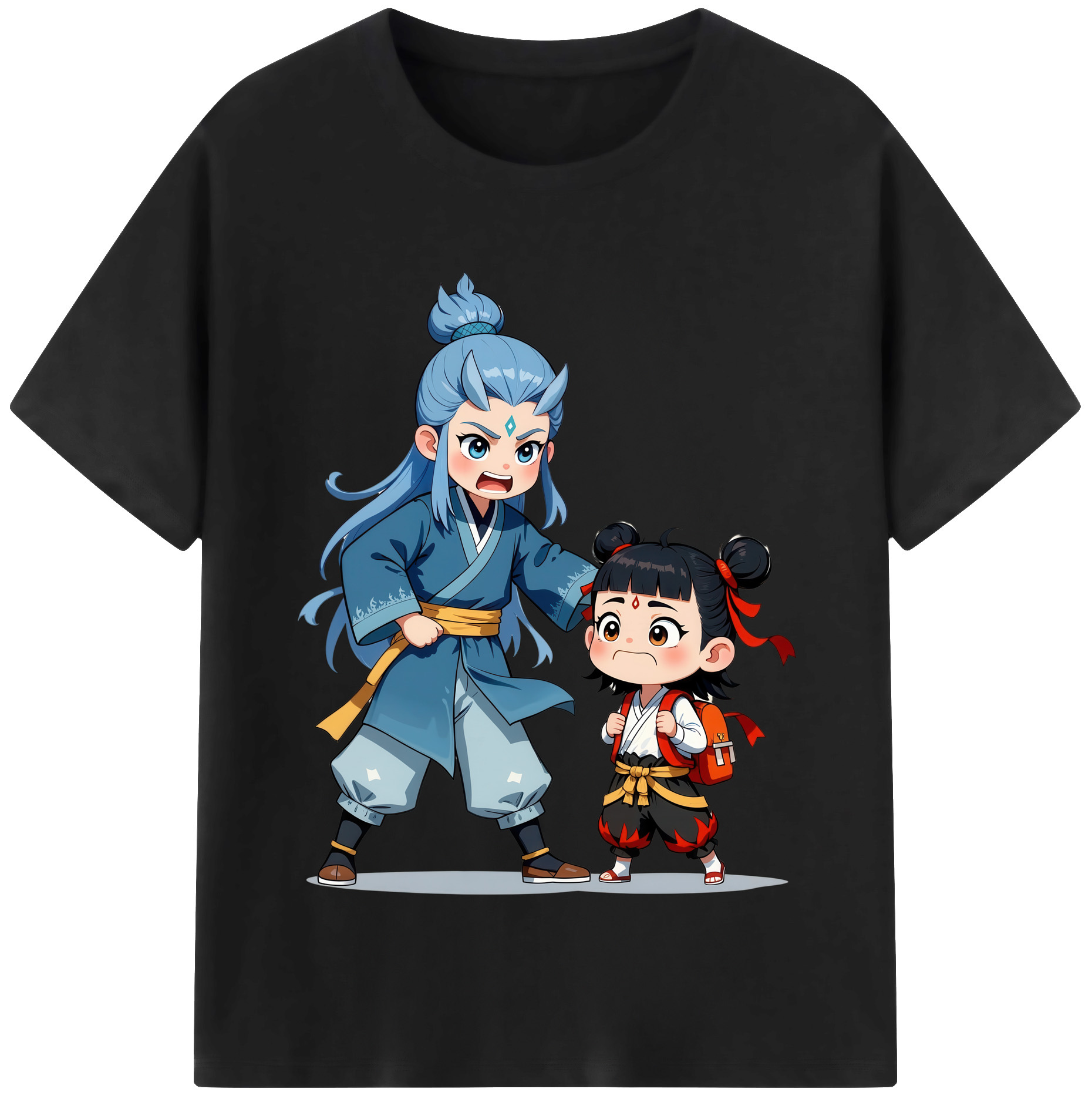 （画像用） Ne Zha 2 ナタ 魔童の大暴れ レディースカジュアルプリントTシャツ（綿100％）