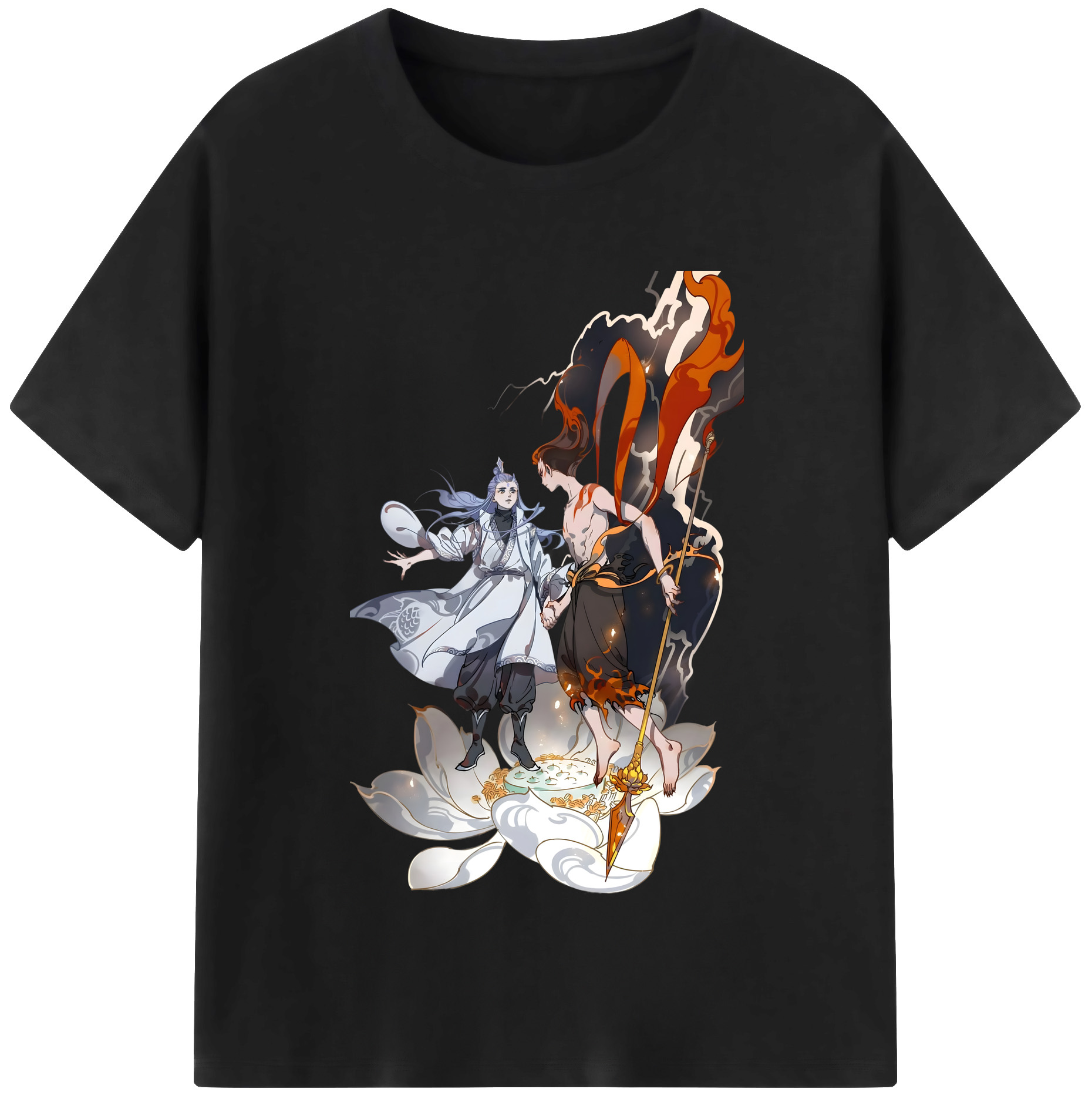 （画像用） Ne Zha 2 ナタ 魔童の大暴れ レディースカジュアルプリントTシャツ（綿100％）