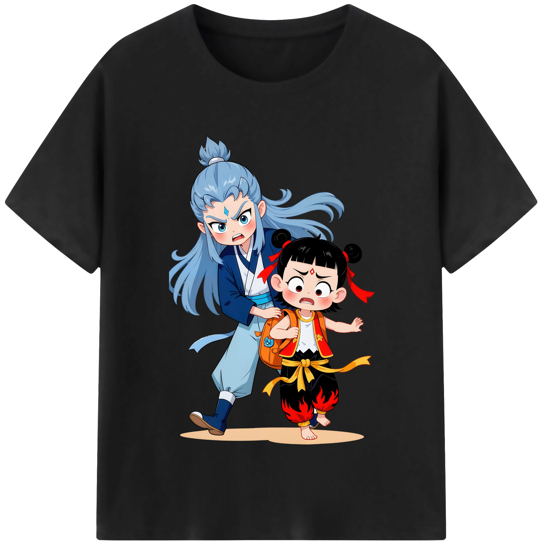 （画像用） Ne Zha 2 ナタ 魔童の大暴れ レディースカジュアルプリントTシャツ（綿100％）