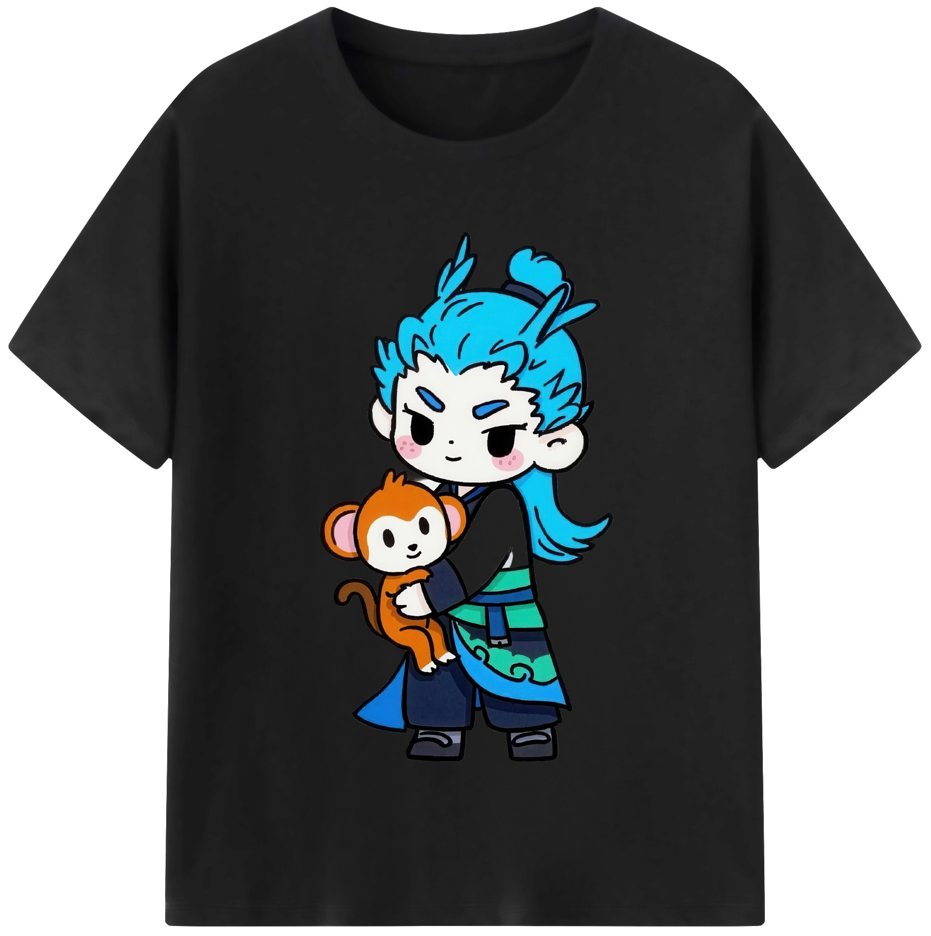 （画像用） Ne Zha 2 ナタ 魔童の大暴れ レディースカジュアルプリントTシャツ（綿100％）