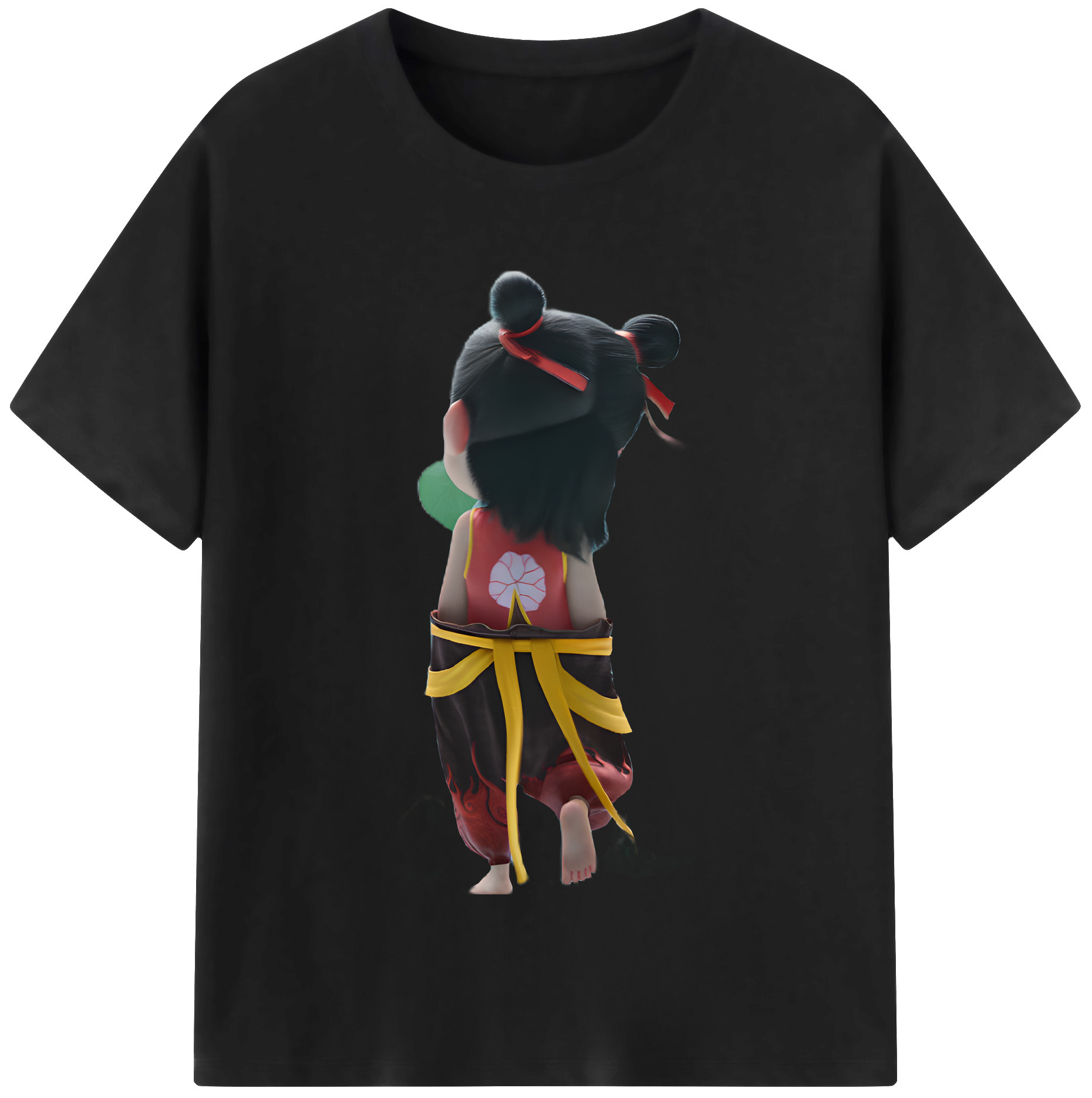 （画像用） Ne Zha 2 ナタ 魔童の大暴れ レディースカジュアルプリントTシャツ（綿100％）