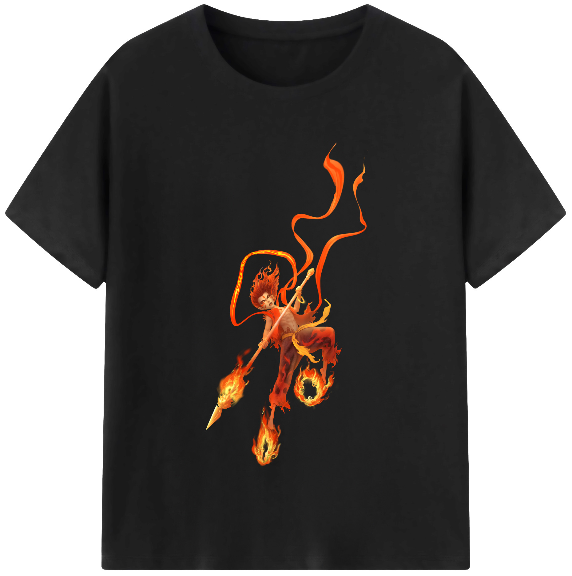 （画像用） Ne Zha 2 ナタ 魔童の大暴れ レディースカジュアルプリントTシャツ（綿100％）